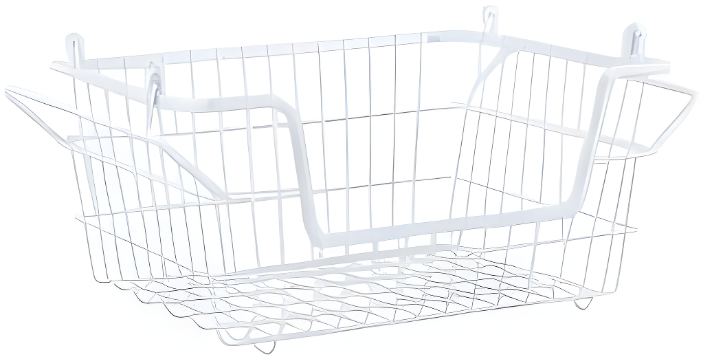 DII 6x13" Rectangle Modern Metal Small Sturdy Design Basket in White