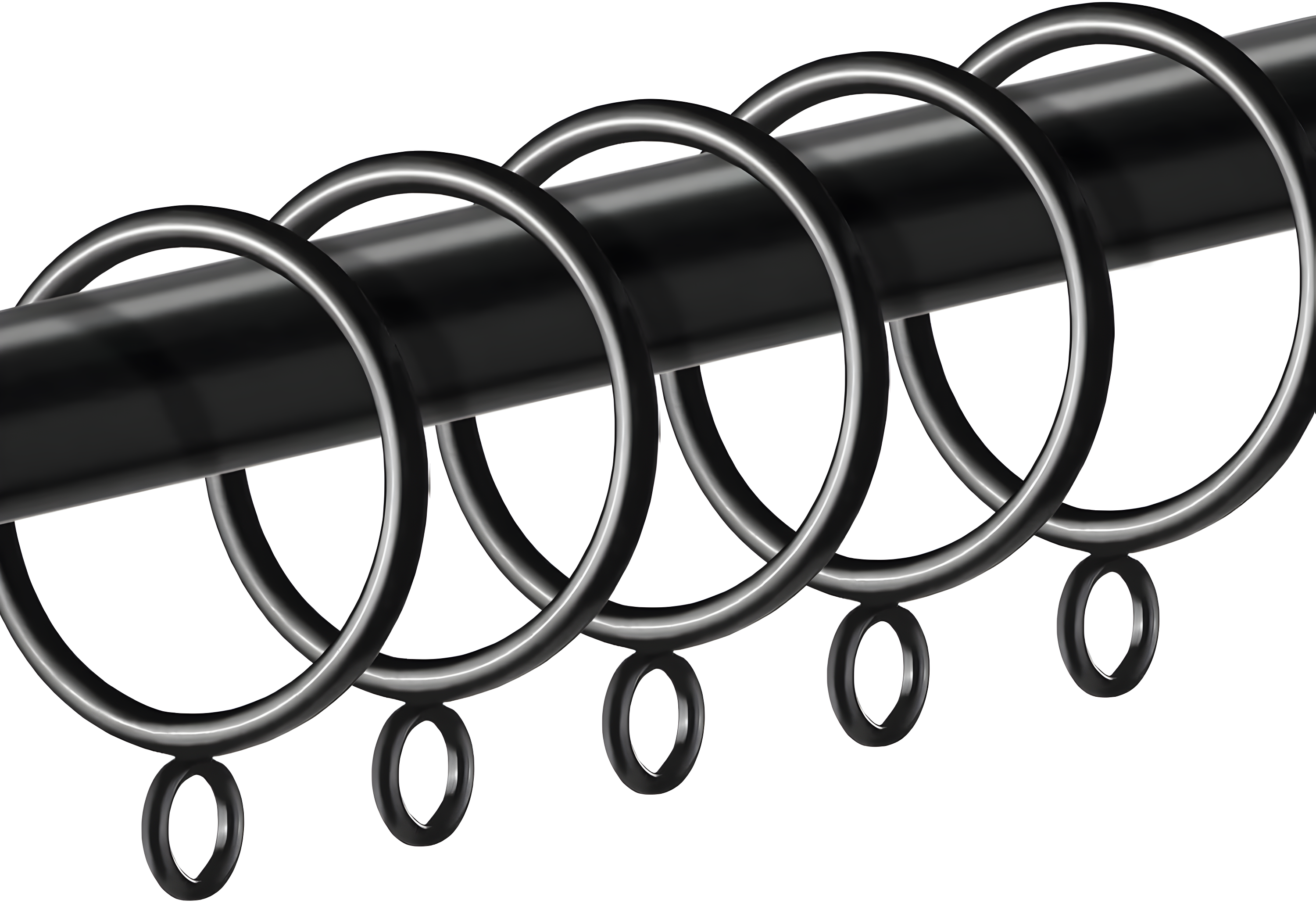 Innovire 42 Pack Curtain Rings with Eyelet 1.5" Inner Diameter,Metal Drapery Ring Fits up to 1.25" Drapery Rod,Glide Smoothly Curtain Rod Rings,Strong Vintage Decorative Rustproof Curtain Ho