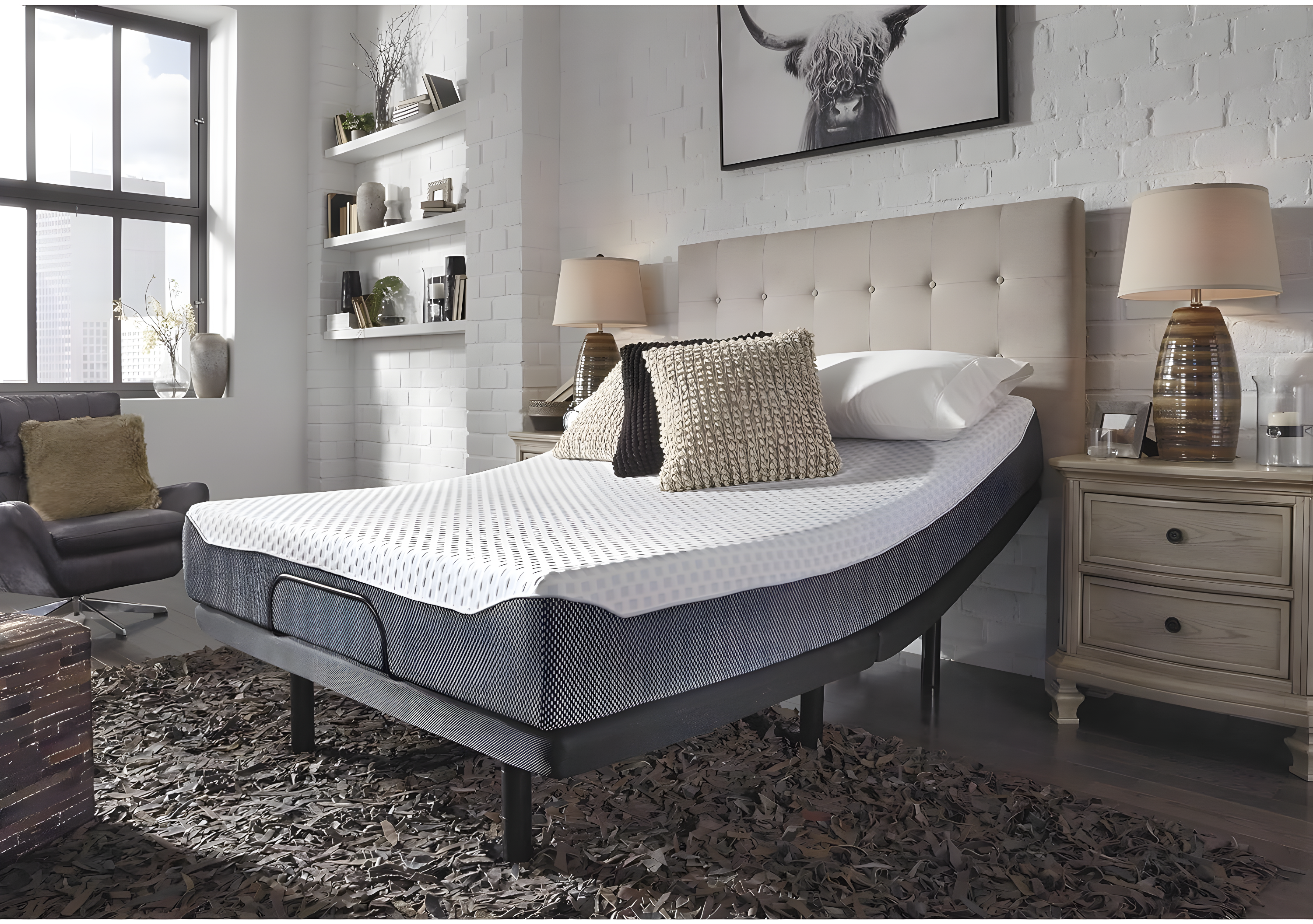 Signature Design by Ashley Chime Elite Charcoal Infused Memory Foam Mattress
