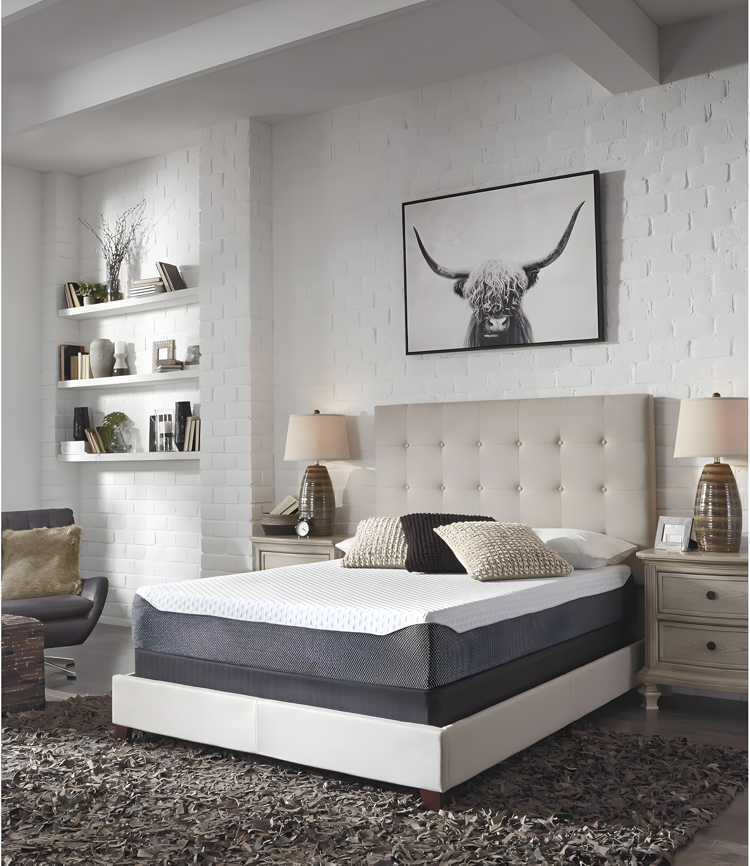 Signature Design by Ashley Chime Elite Charcoal Infused Memory Foam Mattress