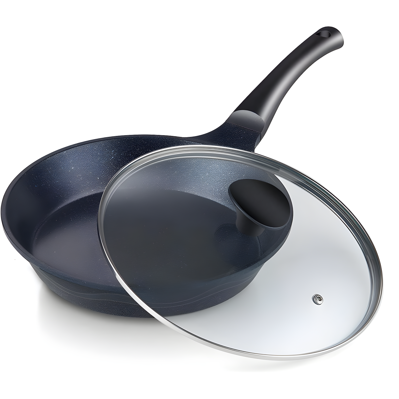 Cook N Home Cook N Home Marble Nonstick Frying Pan with Glass Lid