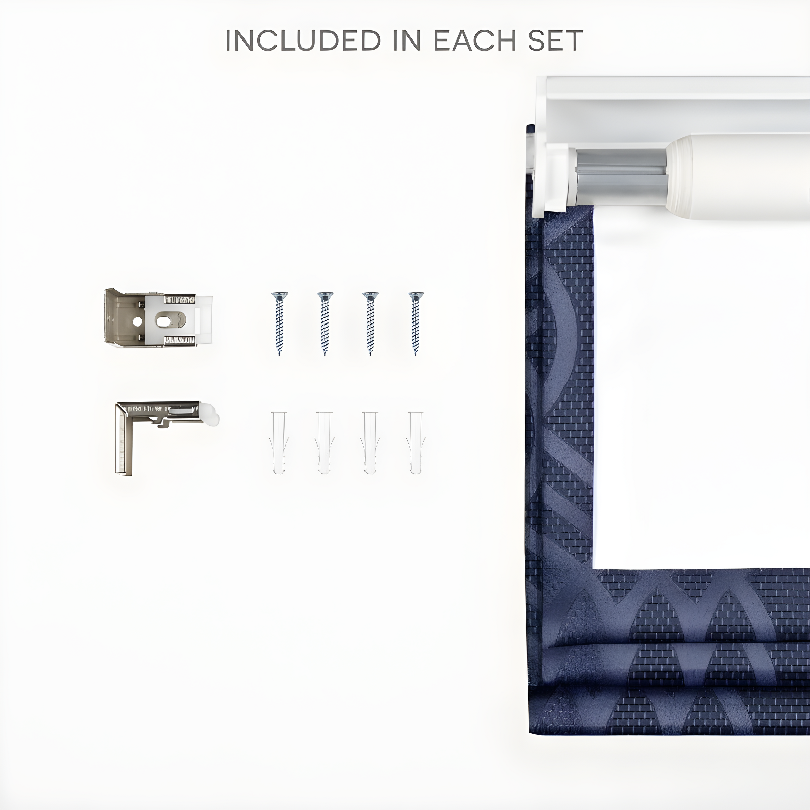 Amalgamated Textiles Exclusive Home Prague Trellis 100% Blackout Roman Shade