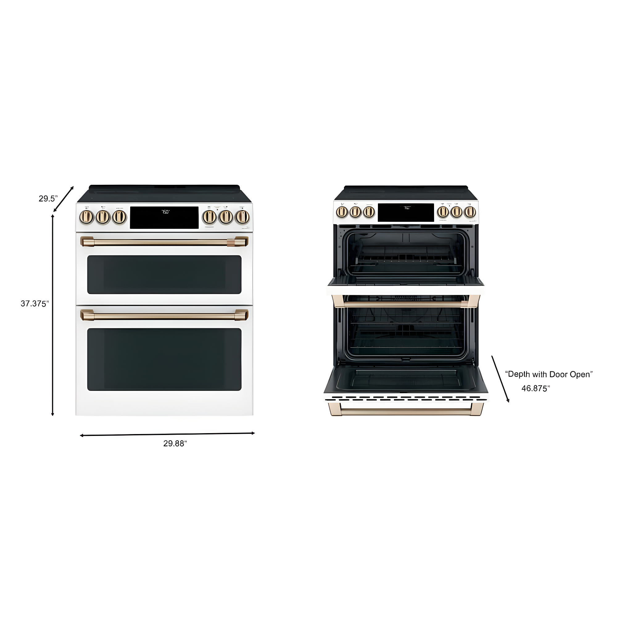 Café Café 30" 6.7 cu. ft. Smart Slide-in Electric Range with Convection and Radiant Cooktop CES750P4MW2