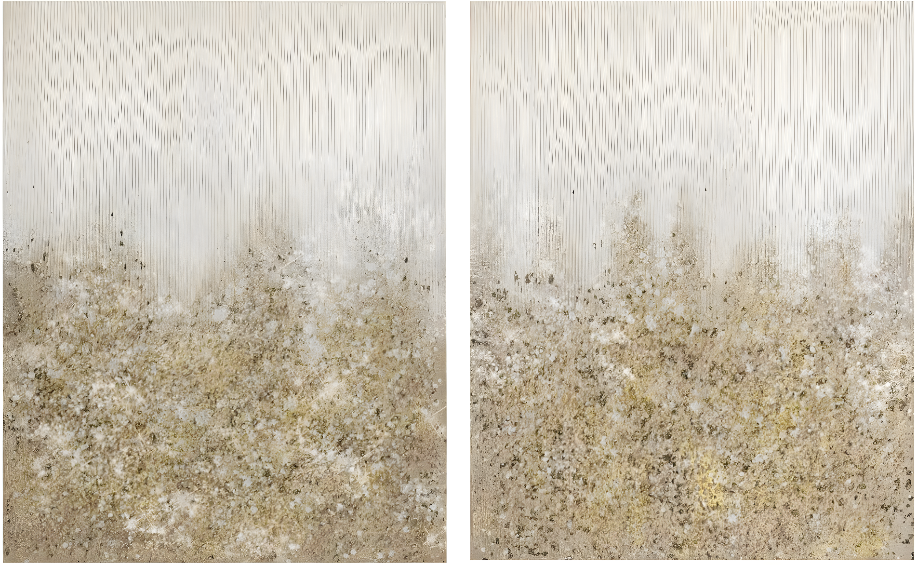 Madison Park Set of 2 22" x 28" Glimmer Hand Brush Embellished Canvas Gold: Modern Abstract Wall Art for Living Room