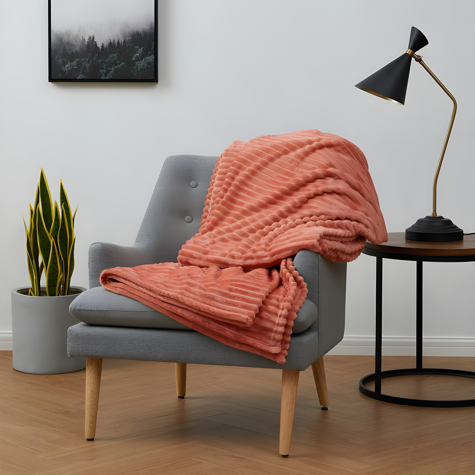 Nestl Nestl Cut Plush Cozy Throw Blanket - Fuzzy Warm Fleece Bed Blankets - Throws for Sofa, Bed, and Couch