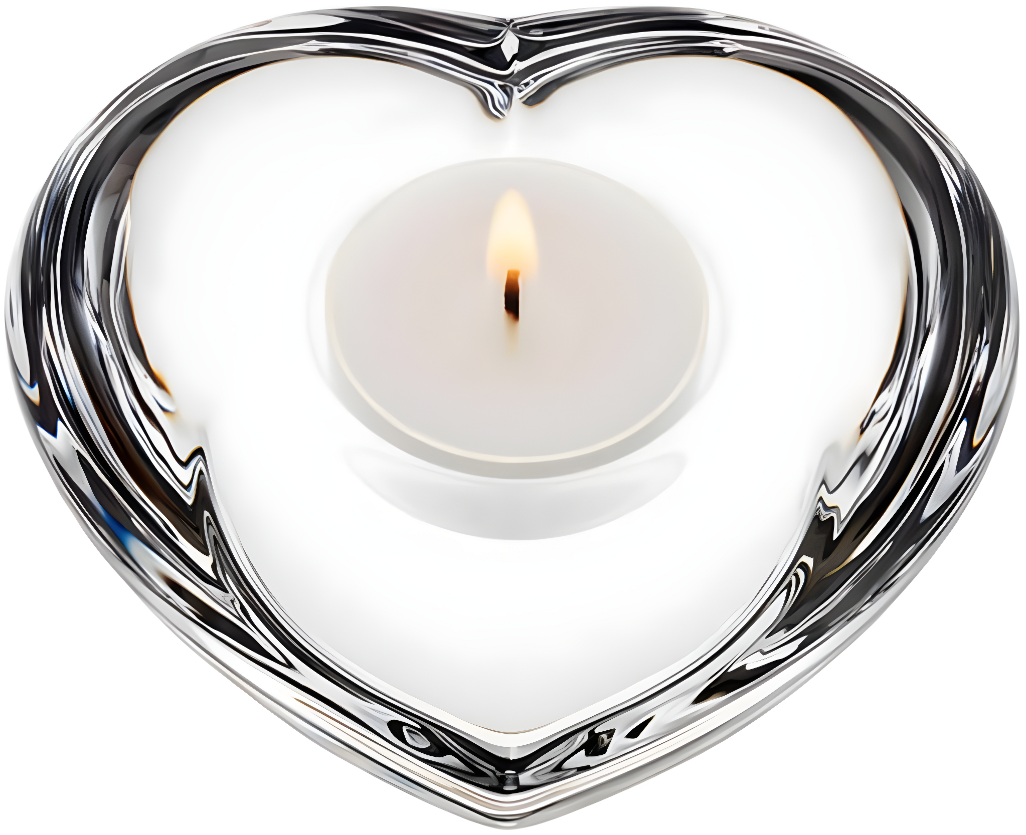 Amour 1.75'' H Crystal Tabletop Votive Holder