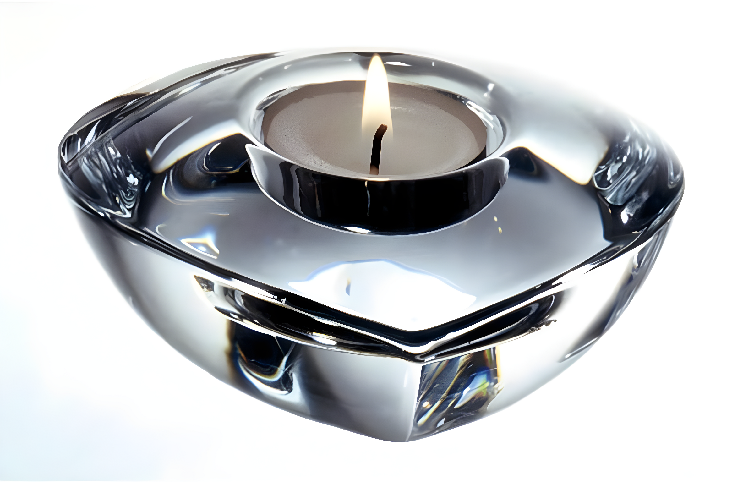 Amour 1.75'' H Crystal Tabletop Votive Holder