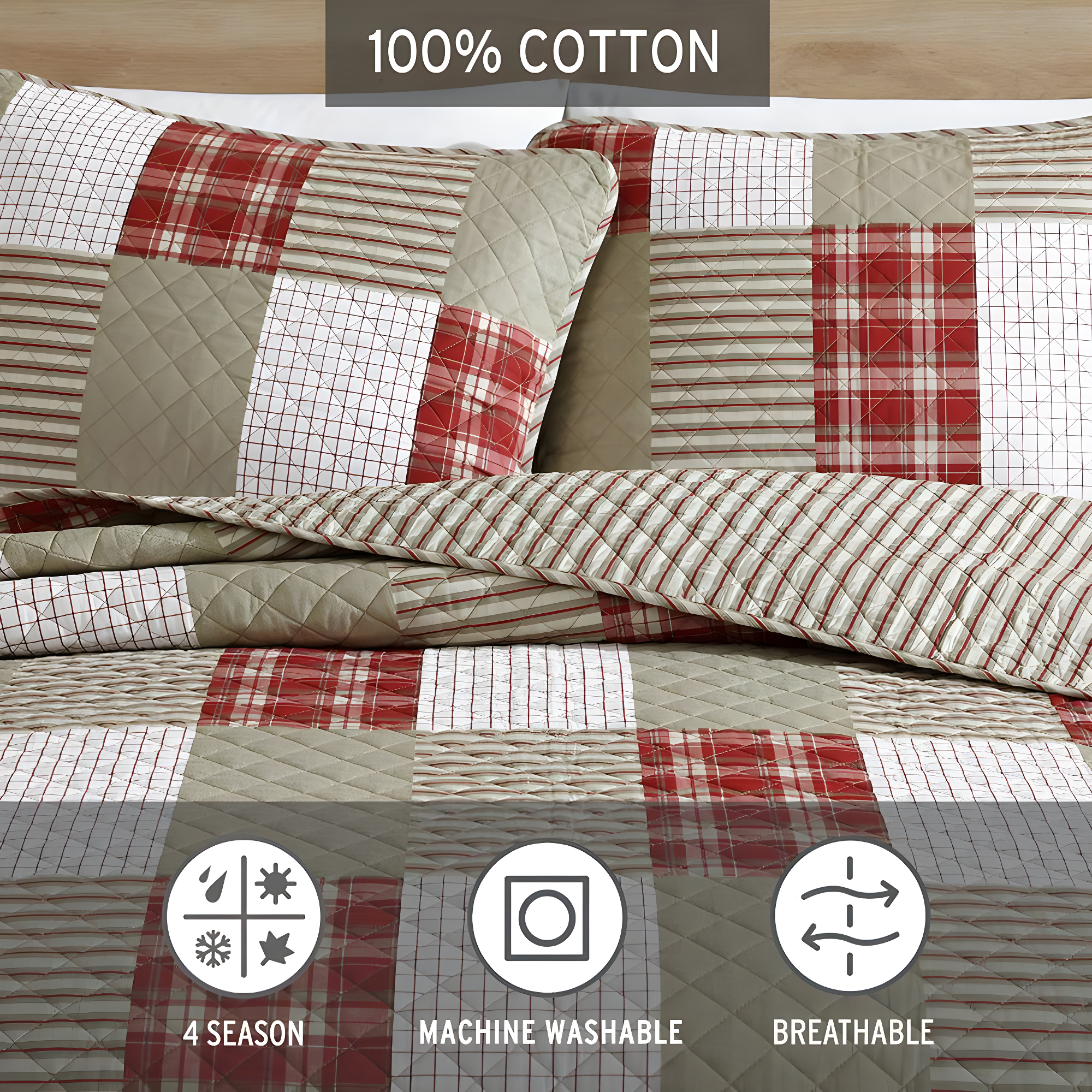 Eddie Bauer Camano Island Reversible Cotton Quilt Set