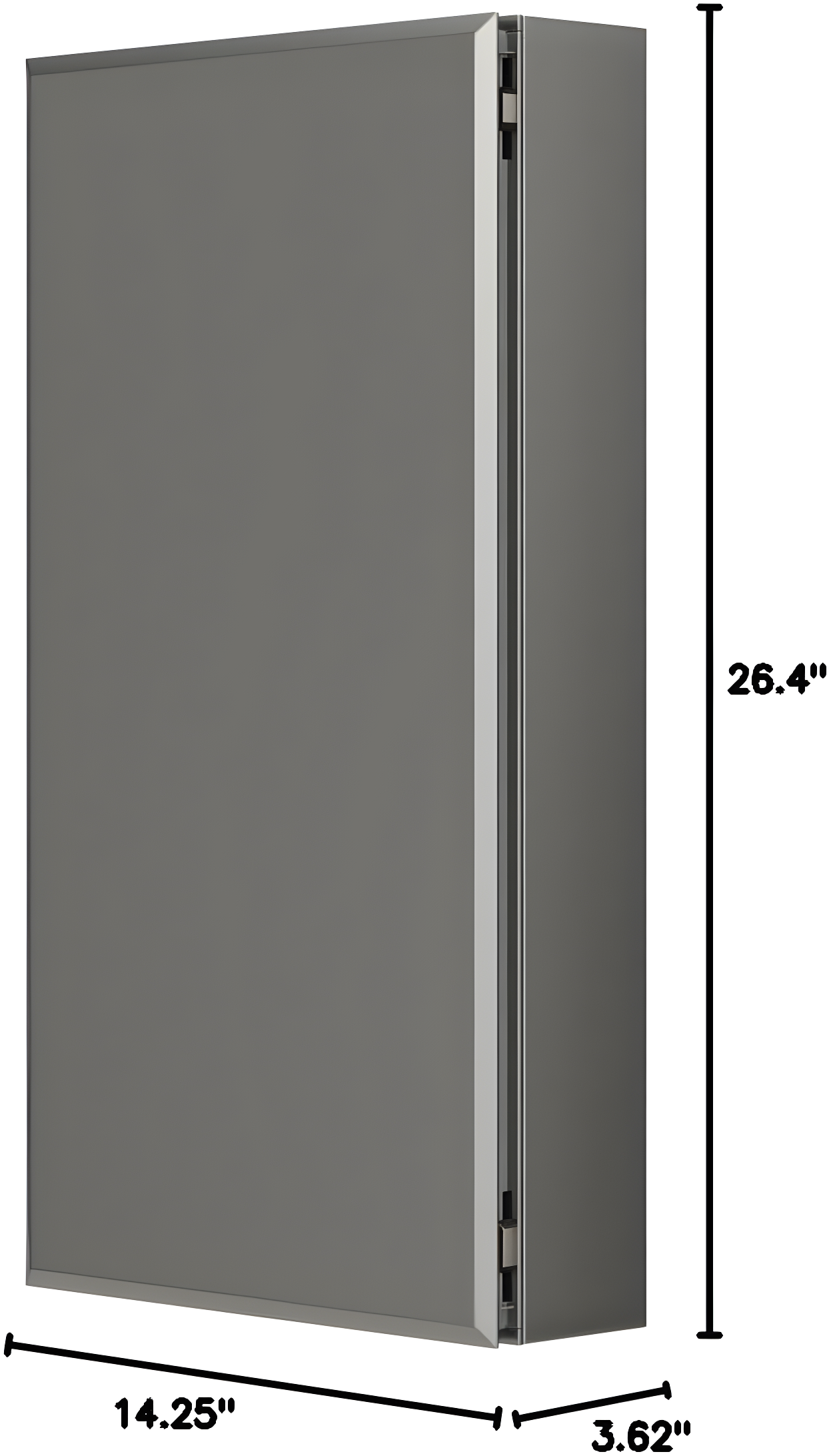 CLC Recessed or Surface Mount Frameless Aluminum Medicine Cabinet Adjustable Shelves