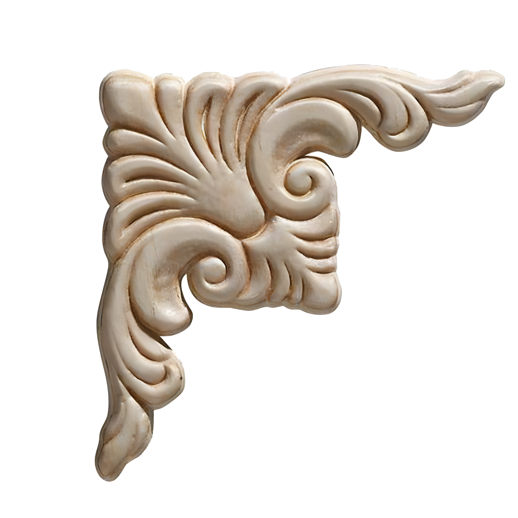 Ornamental Mouldings 3.75'' H x 3.75'' W x 0.22'' D Wood Onlay Scroll (Set of 2)