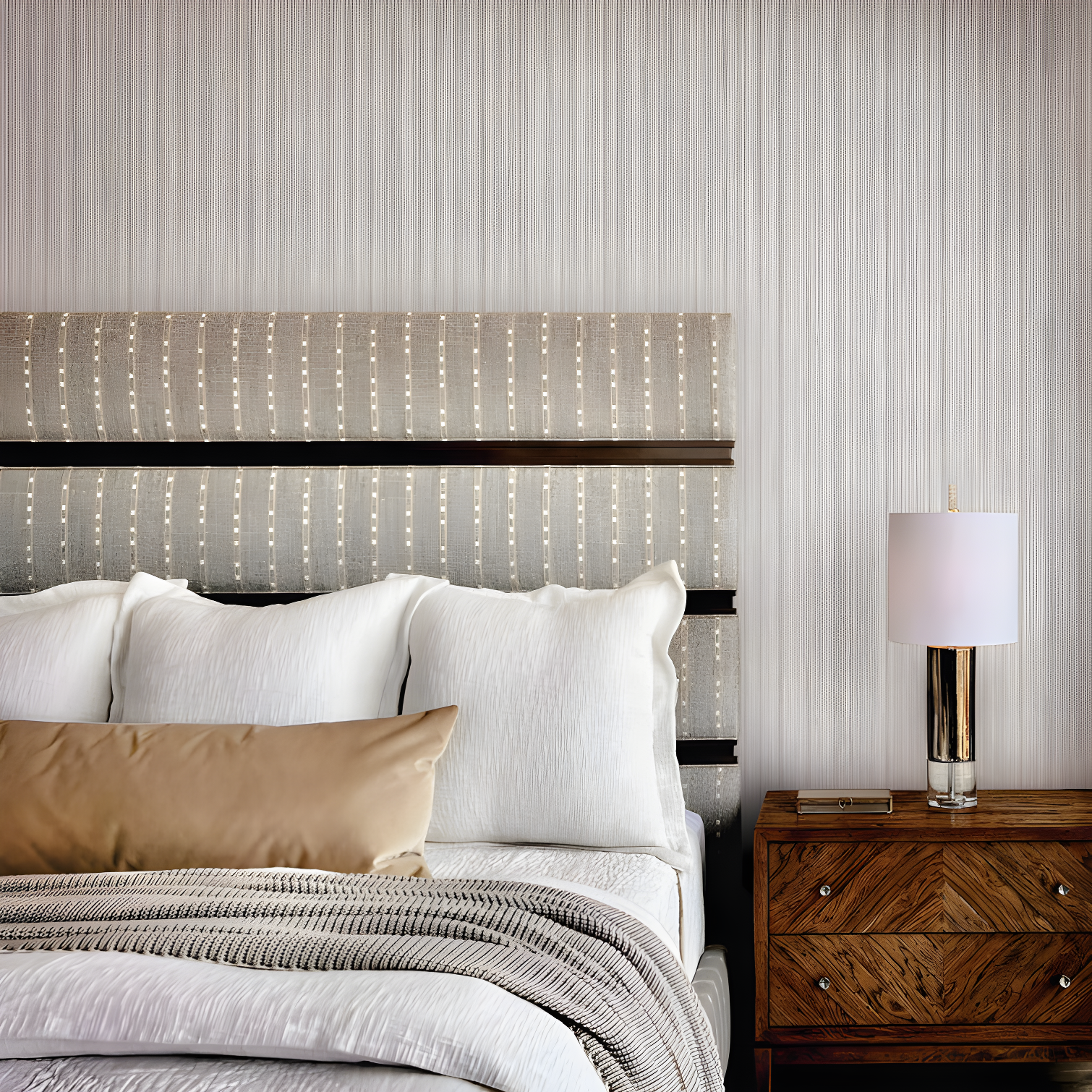 Tempaper & Co.® Faux Grasscloth Removable Peel and Stick Wallpaper, Textured Sterling Silver, 28 sq ft: Vinyl, Self-Adhesive