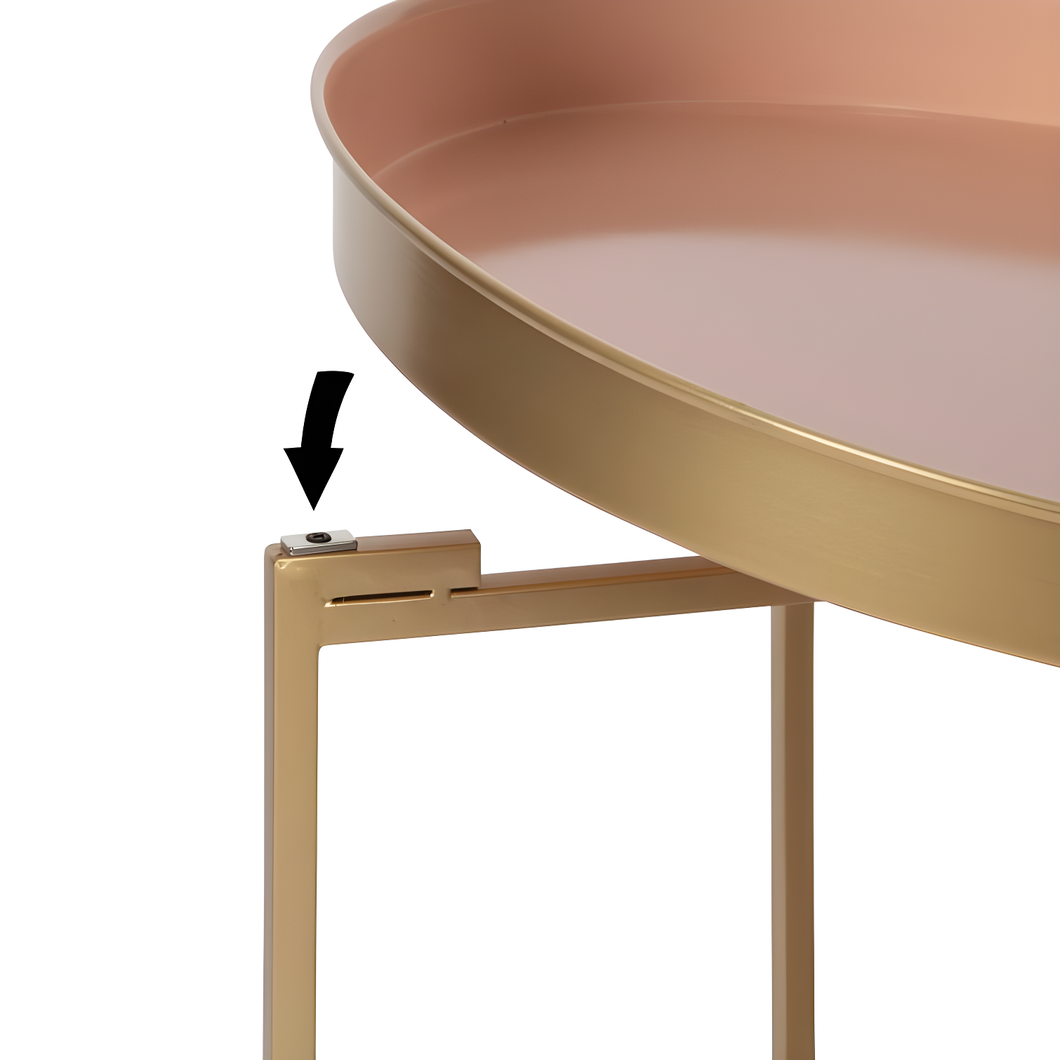 Kate and Laurel Celia Round Metal Side Table, 18.25x18.25x22, Pink and Gold