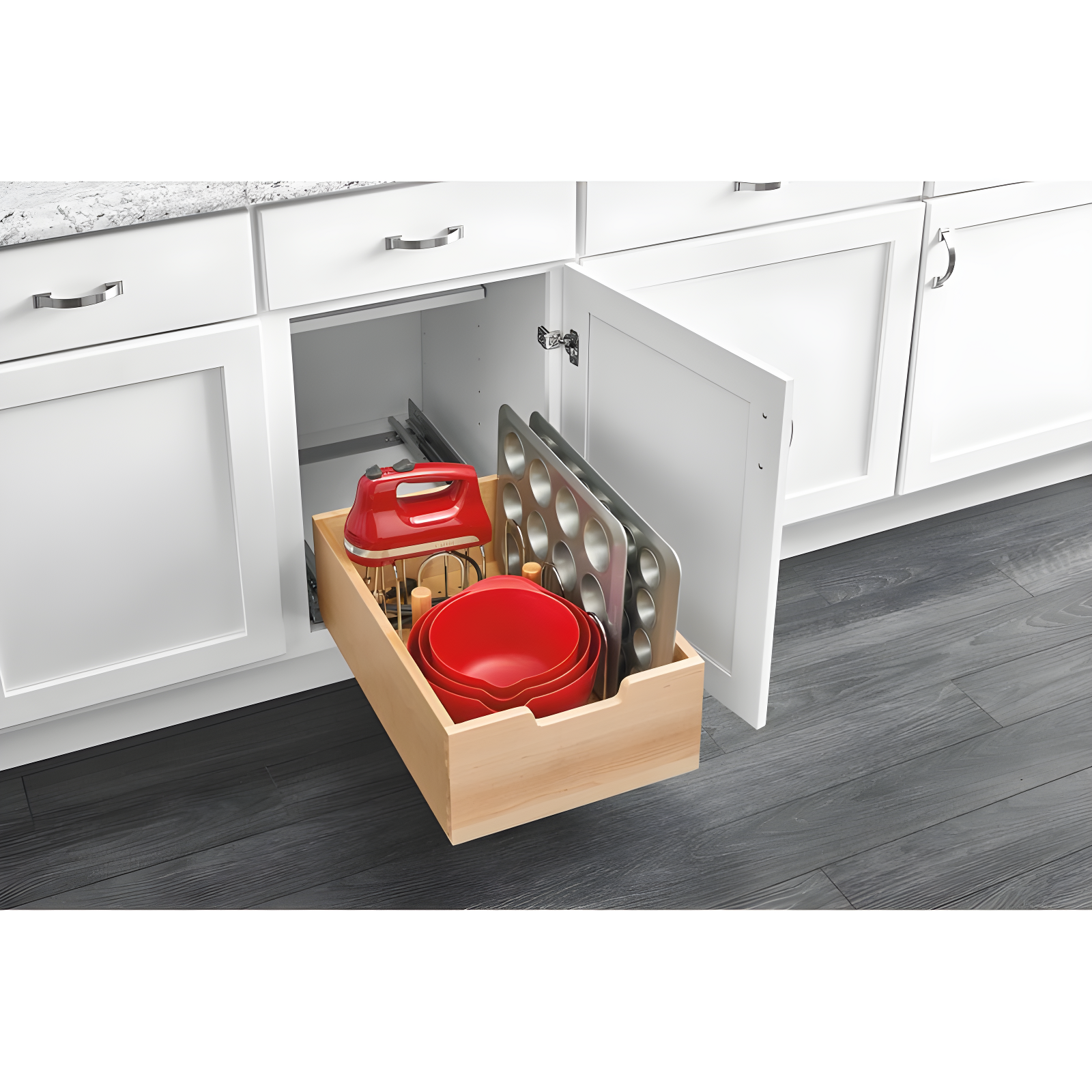 Rev-A-Shelf Rev-A-Shelf Wood Base Cabinet Pull Out Drawers with Soft Close
