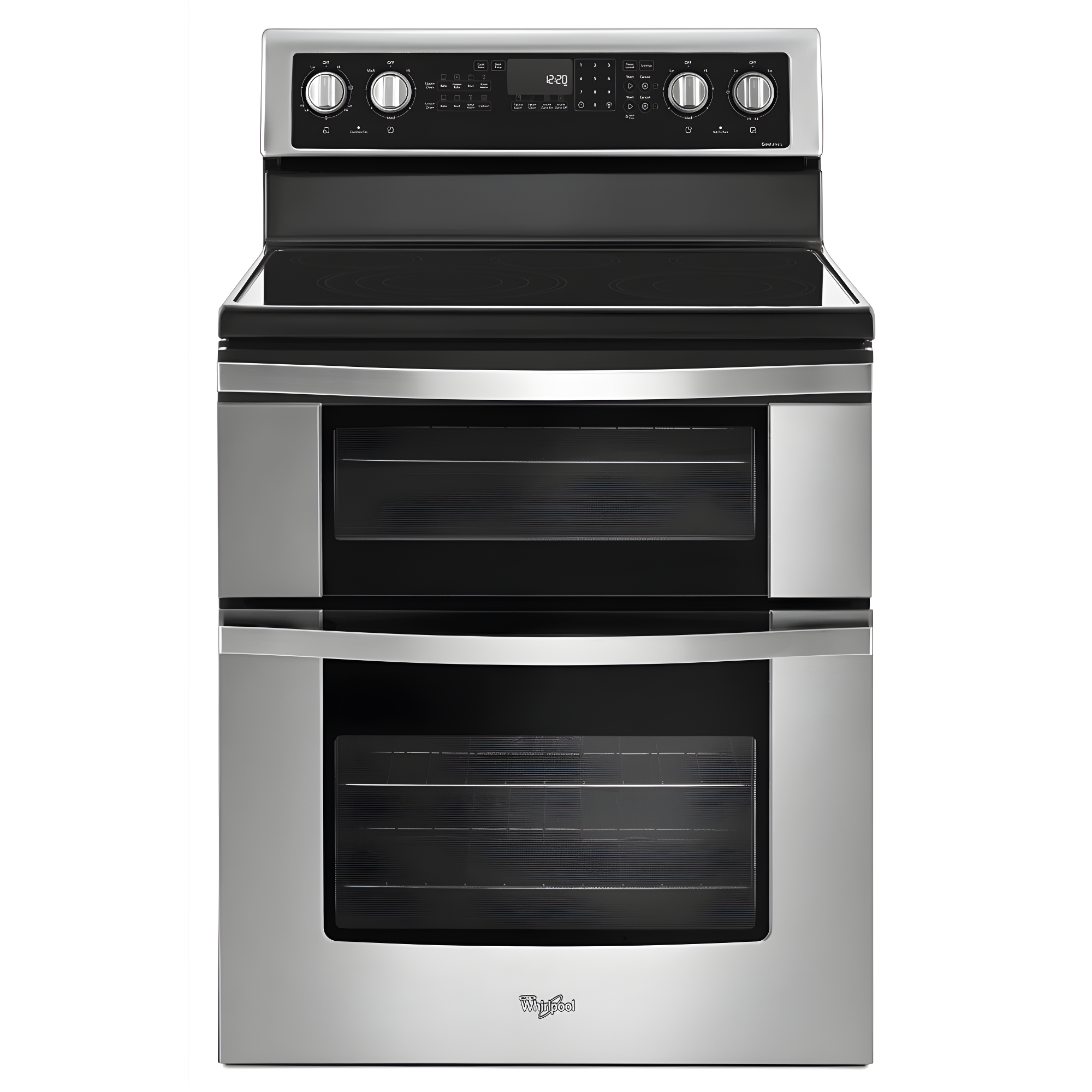 Whirlpool WGE745C0FS 30" Stainless Freestanding Double Oven Range