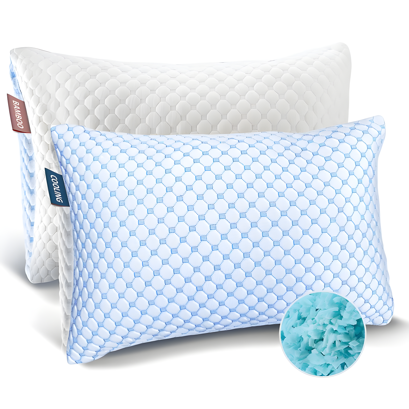 Nestl King Size Adjustable Colling Gel Pillow - 2 Pack