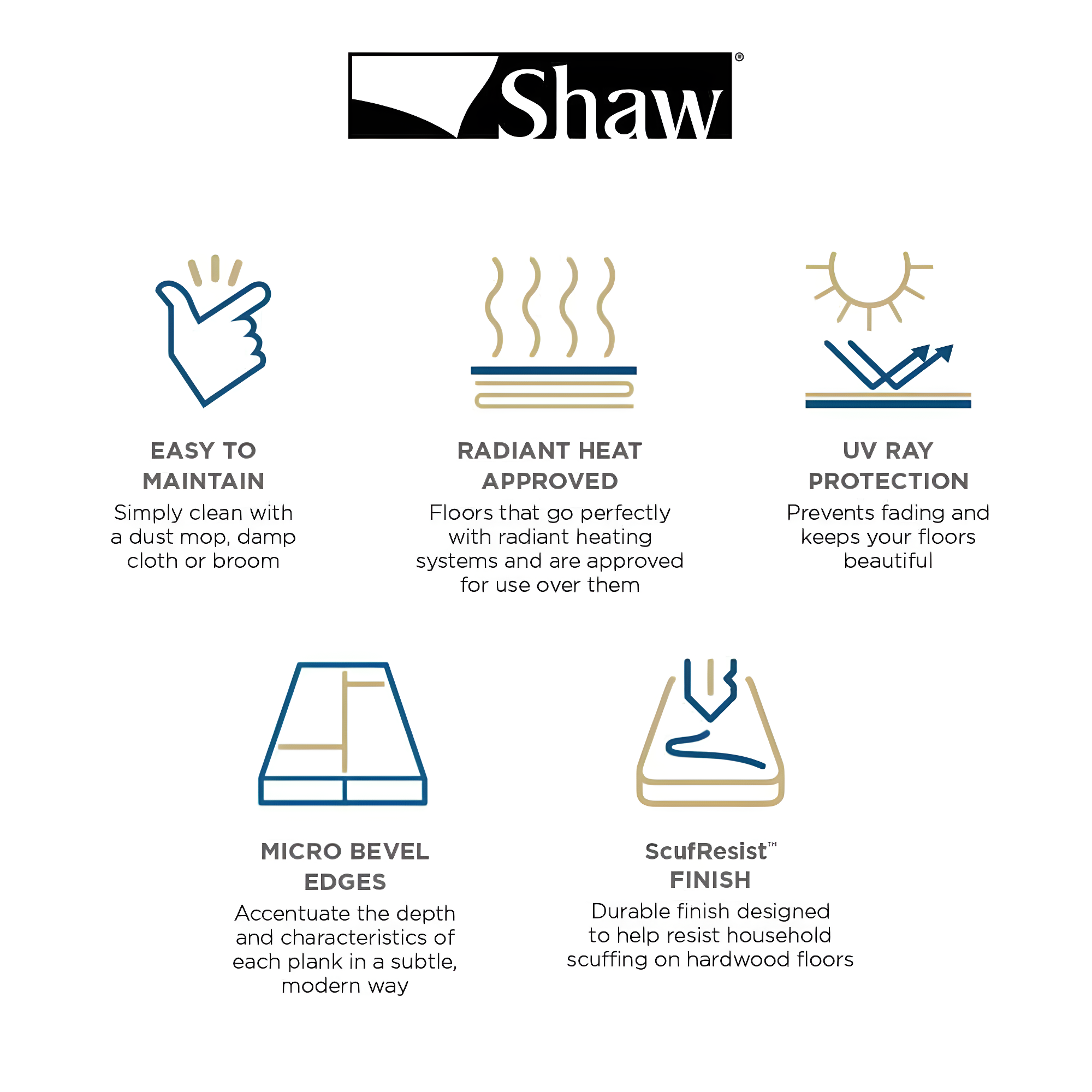 Shaw Amberwood Oak 3.8" Thick x 5" Wide x Varying Length Engineered Hardwood Flooring