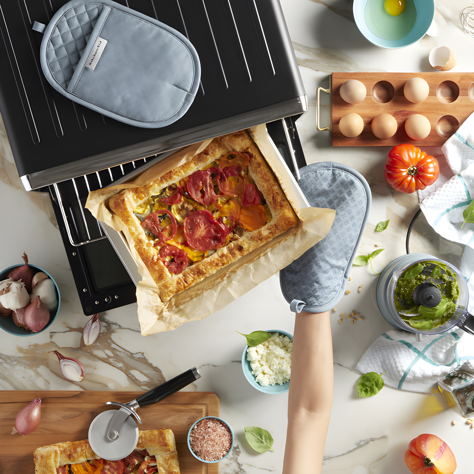 KitchenAid® KitchenAid Asteroid Solid Diamond Potholder (Set of 2)