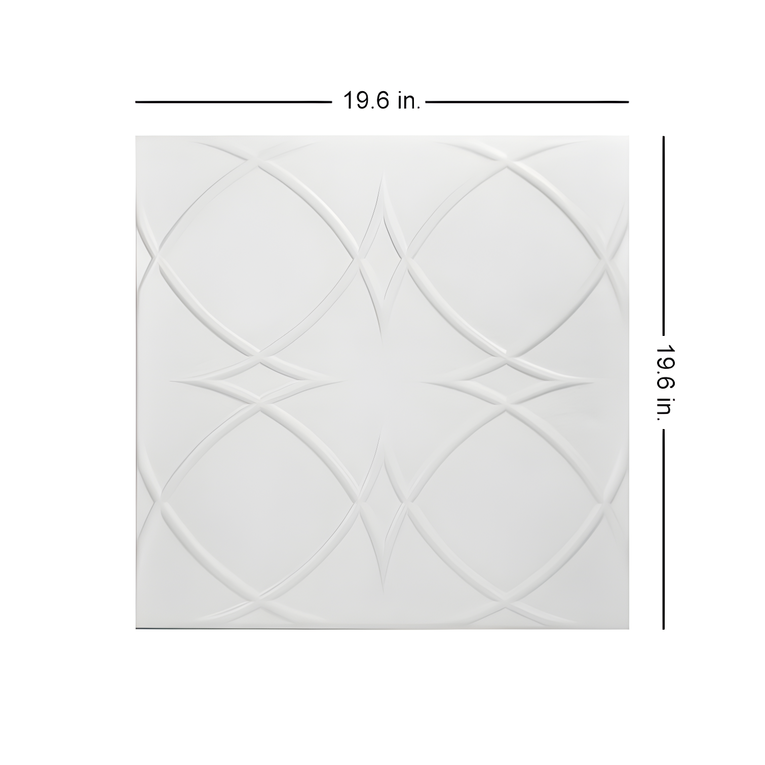 A La Maison Ceilings Circles and Stars 1.6 ft. x 1.6 ft. Polystyrene Glue-up Ceiling Tile (Set of 48)