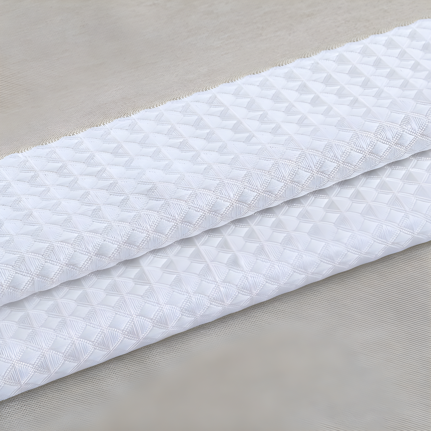 Spa Waffle Shower Curtain with 3M Treatment