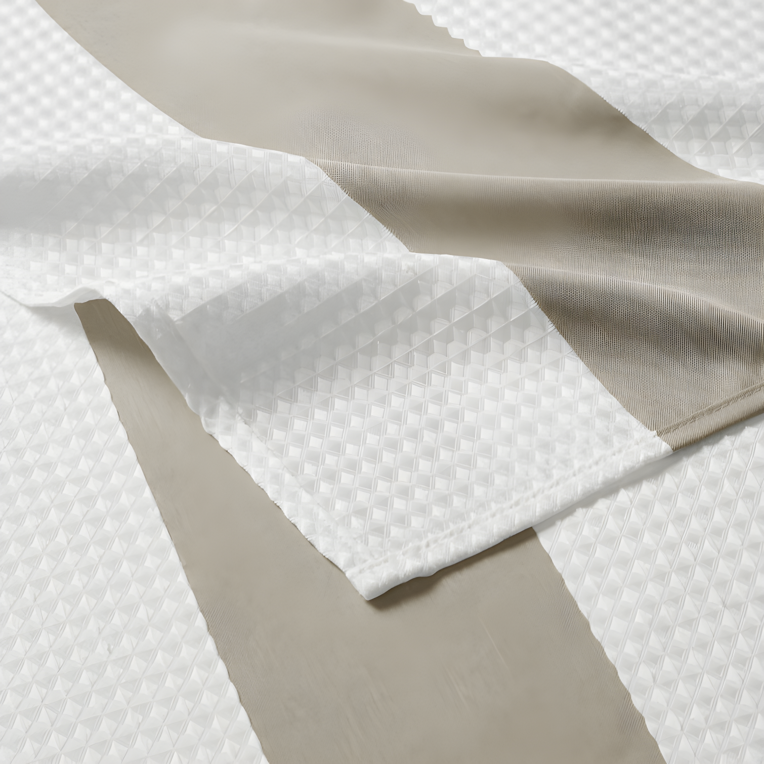 Spa Waffle Shower Curtain with 3M Treatment