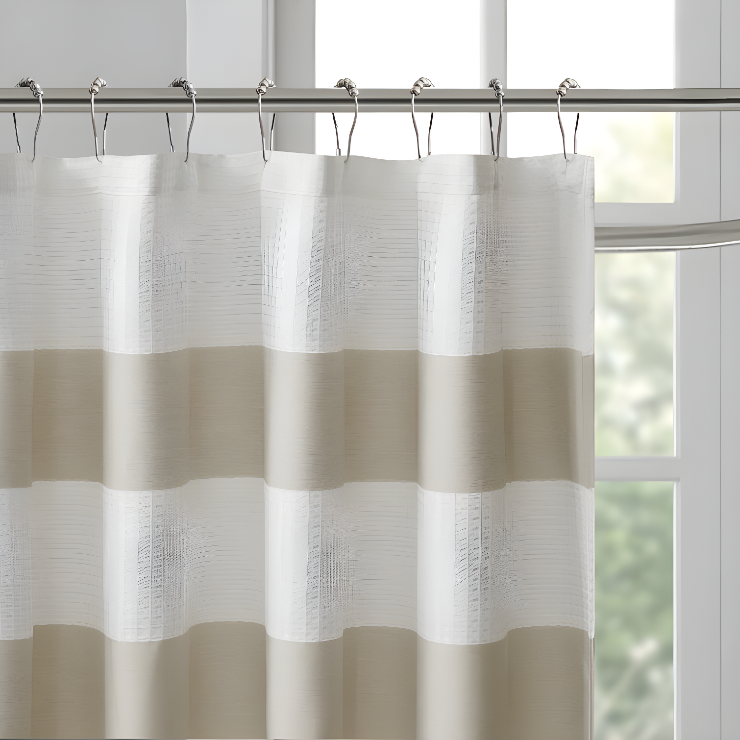 Spa Waffle Shower Curtain with 3M Treatment