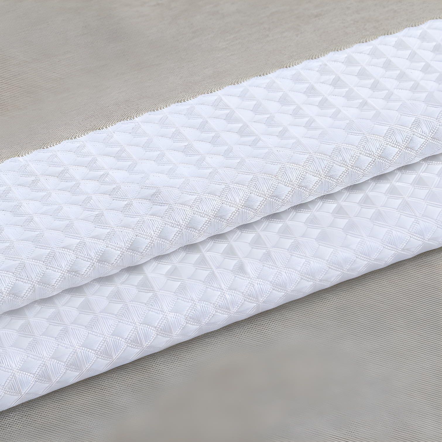 Spa Waffle Shower Curtain with 3M Treatment