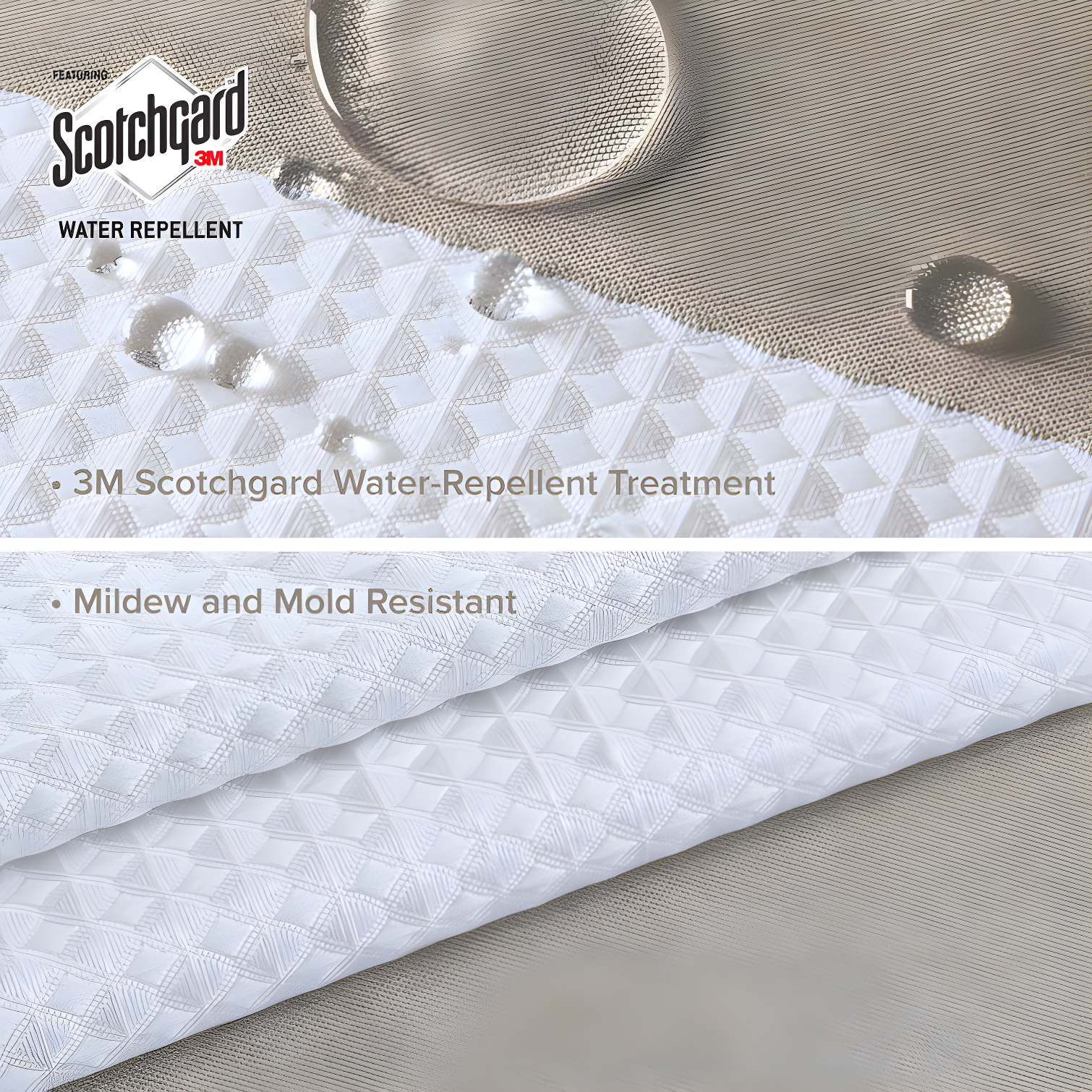 Spa Waffle Shower Curtain with 3M Treatment