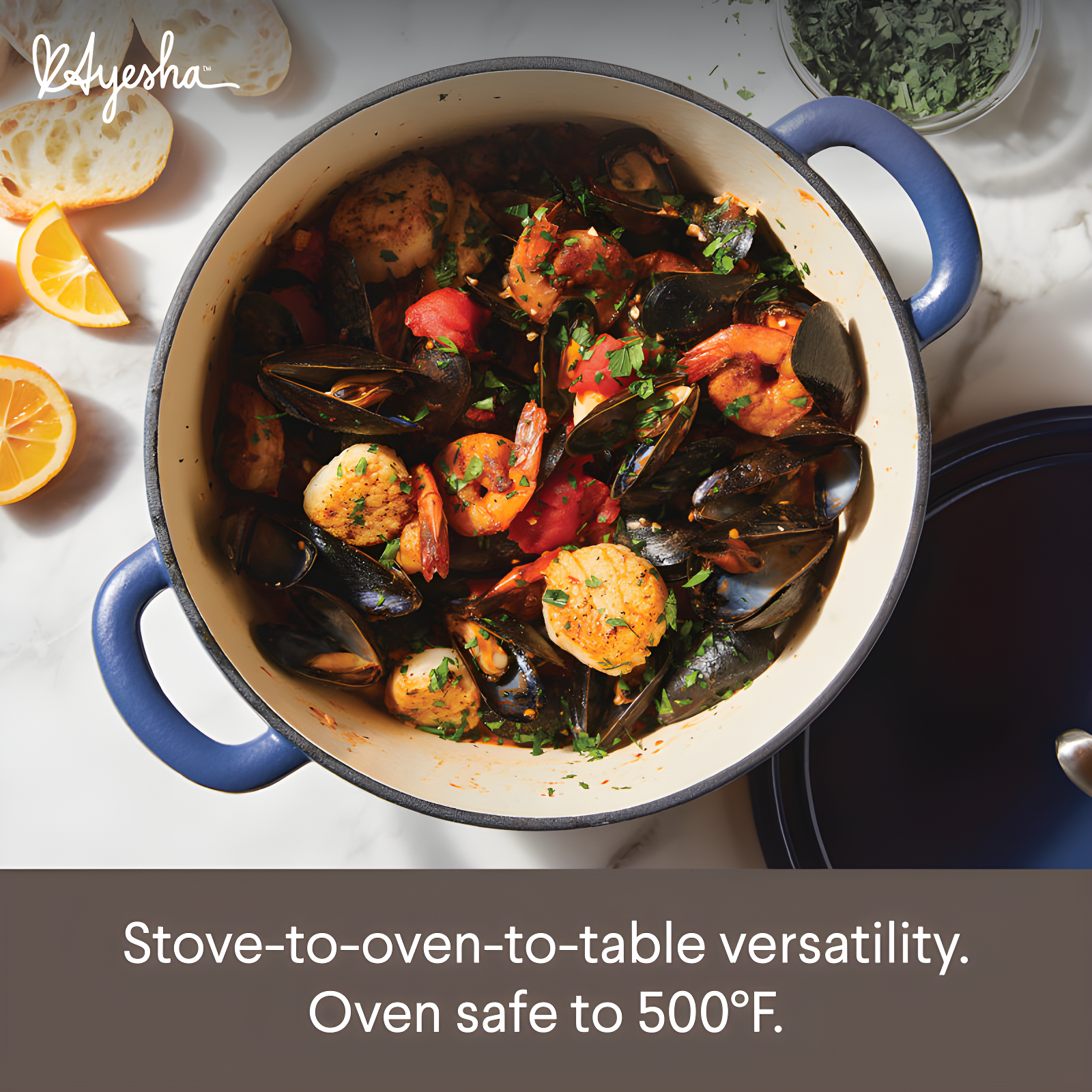 Ayesha Curry Ayesha Curry Enameled Cast Iron Induction Dutch Oven with Lid, 6 Quart