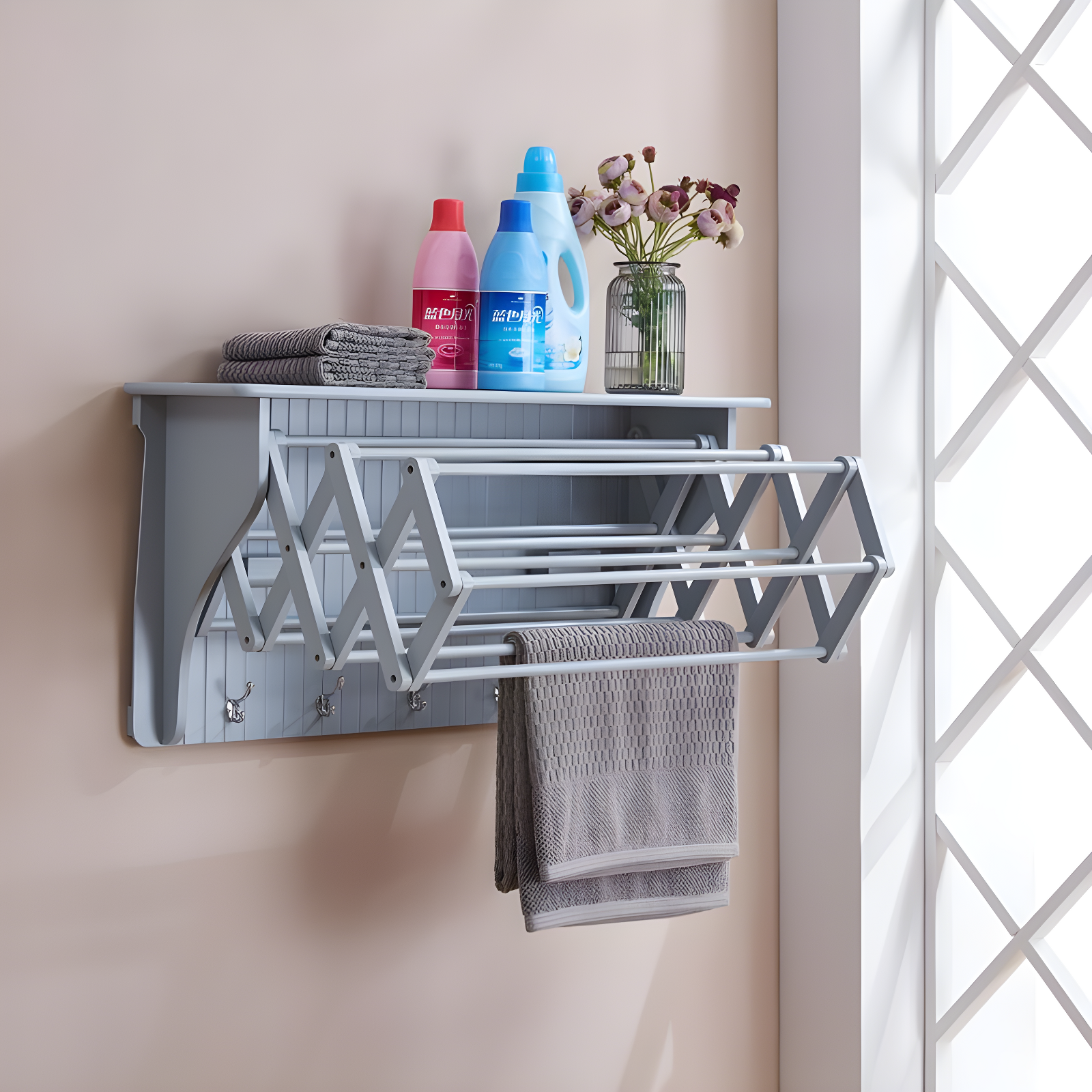 Latitude Run® Collapsible Accordion Wall Mounted Drying Rack & Reviews | Wayfair