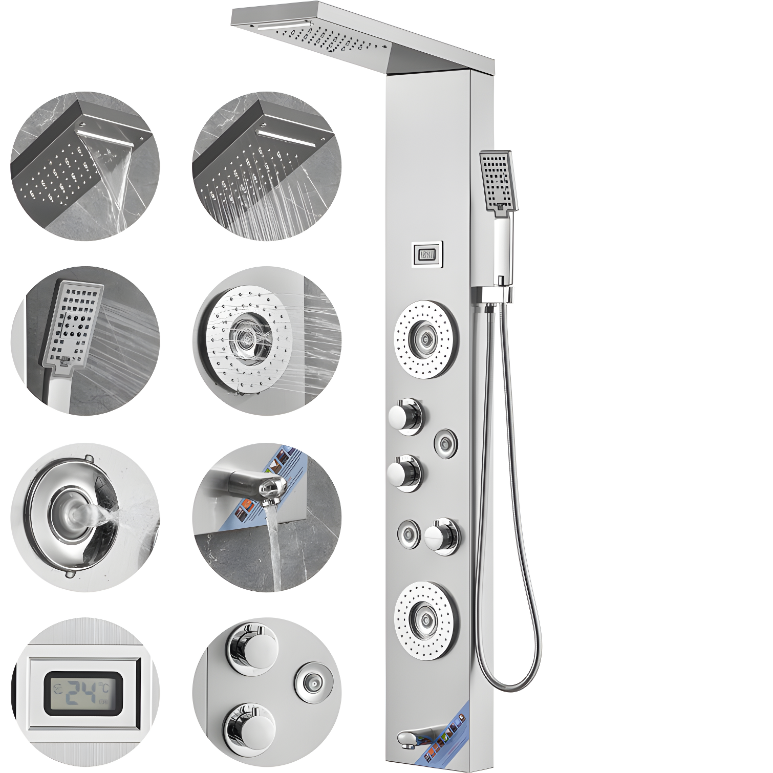 52'' Shower Panel with Handheld Shower Head