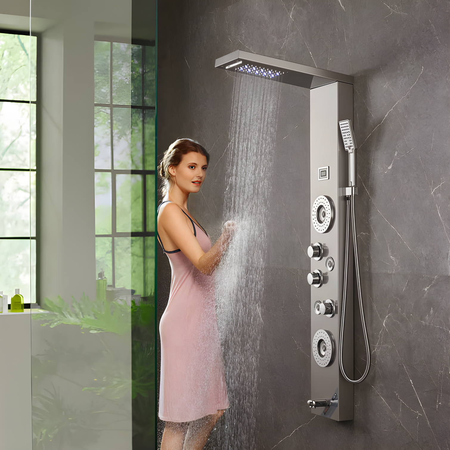 52'' Shower Panel with Handheld Shower Head