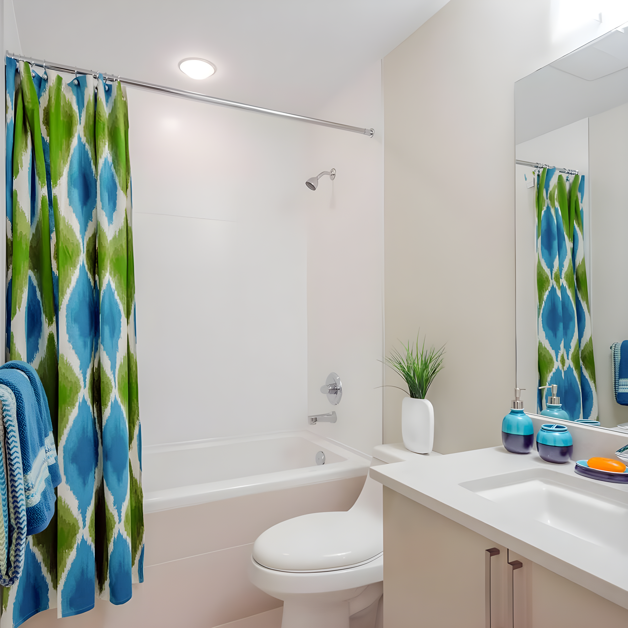 Design House Classic Adjustable Straight Tension Shower Curtain Rod for Bathroom