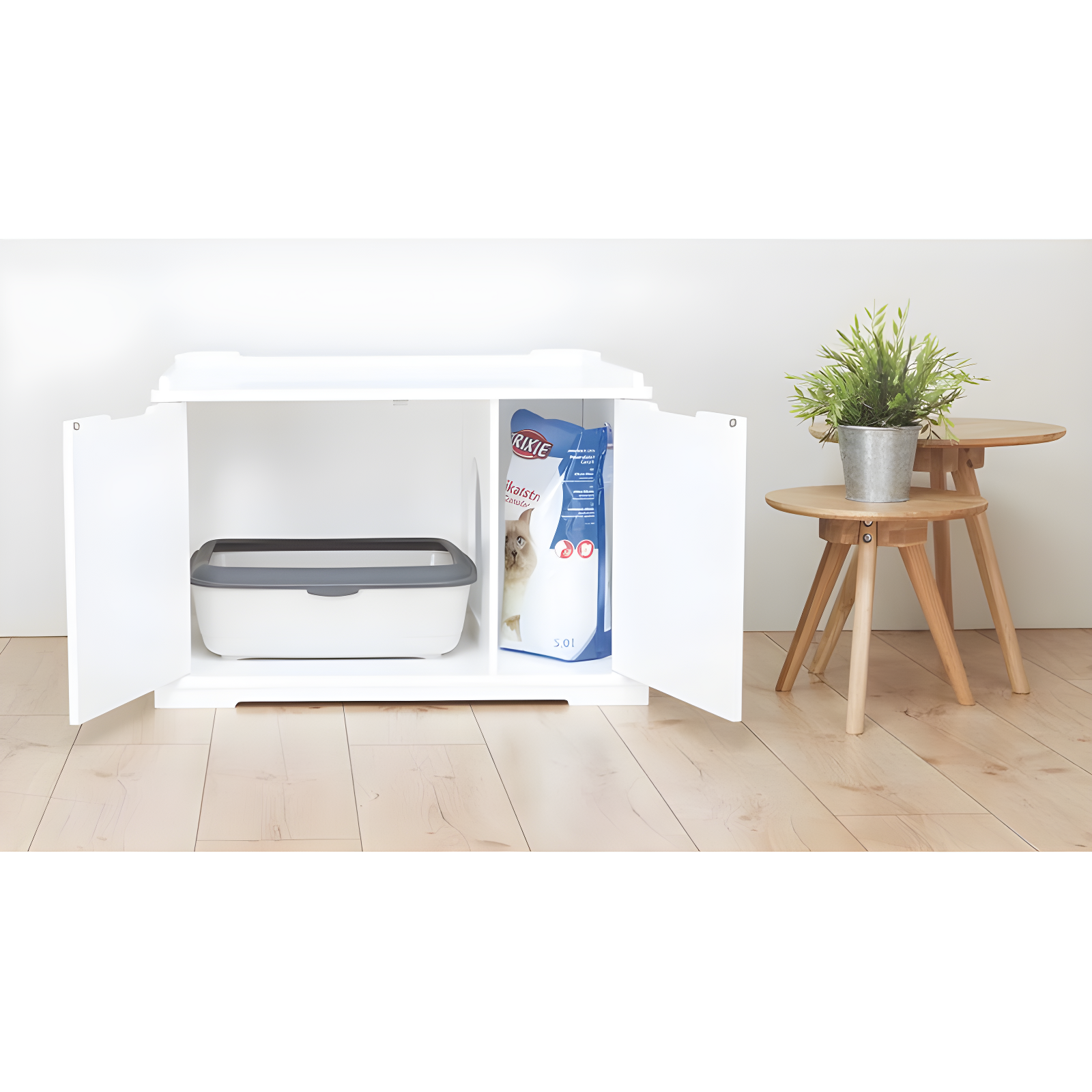 TRIXIE TRIXIE XL Furniture Style Litter Box Enclosure and Pet Home, Hidden Cat Litter Box