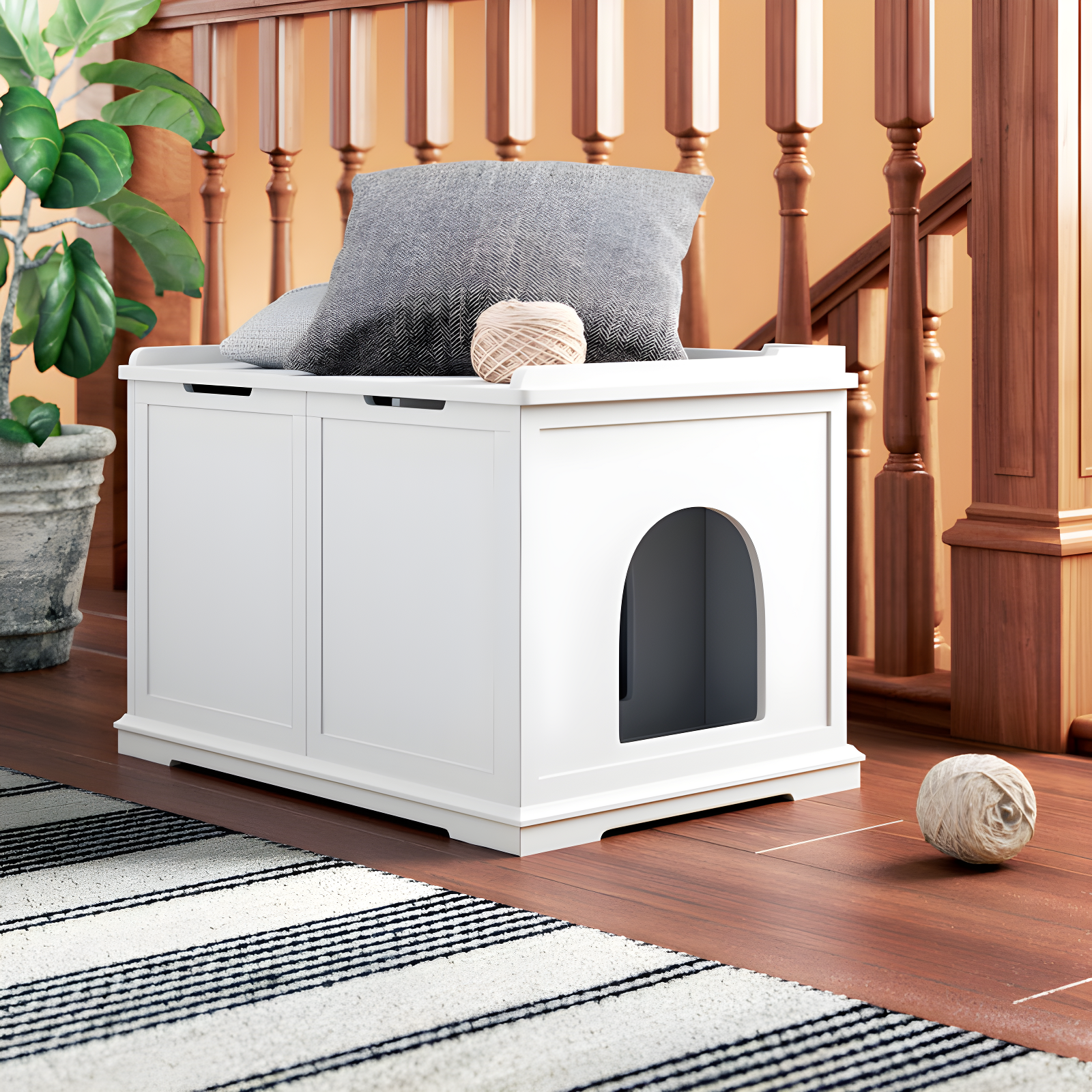 TRIXIE TRIXIE XL Furniture Style Litter Box Enclosure and Pet Home, Hidden Cat Litter Box