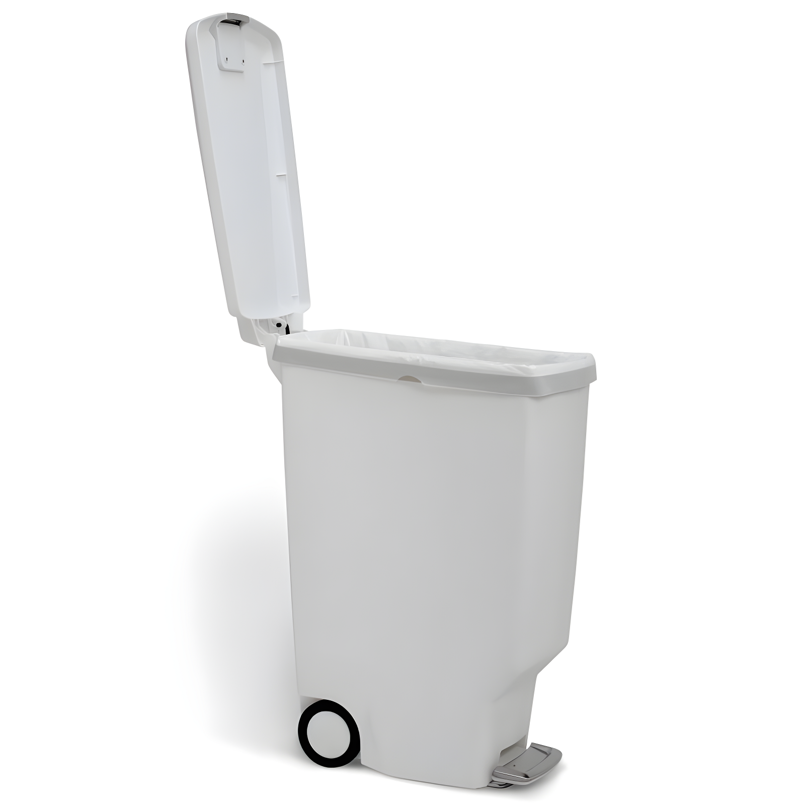 simplehuman 40 Liter / 10.6 Gallon Slim Kitchen Step Trash Can with Secure Slide Lock, Plastic