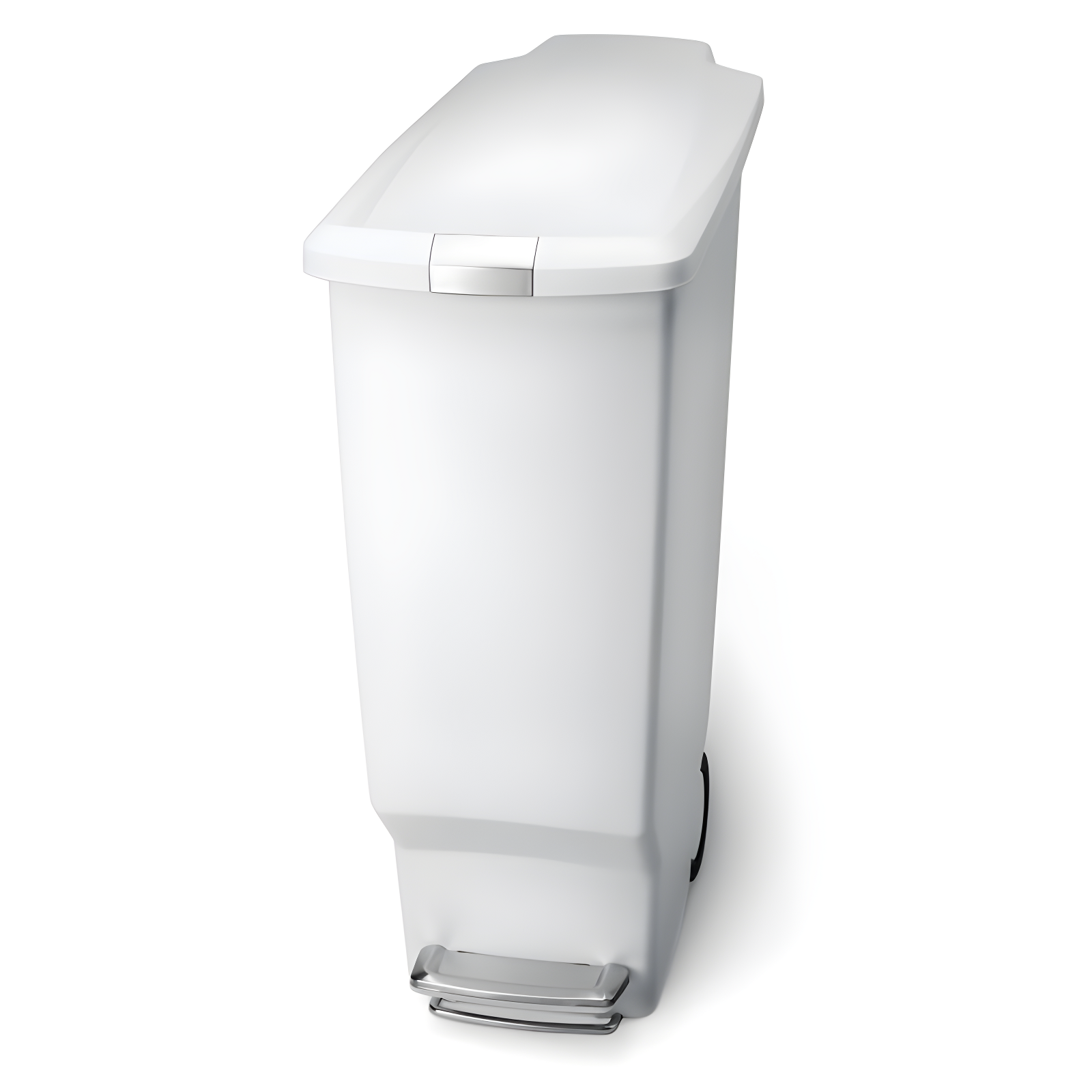simplehuman 40 Liter / 10.6 Gallon Slim Kitchen Step Trash Can with Secure Slide Lock, Plastic
