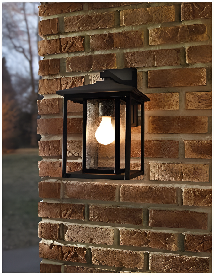 Vermont Seeded Square Outdoor Flush Mount