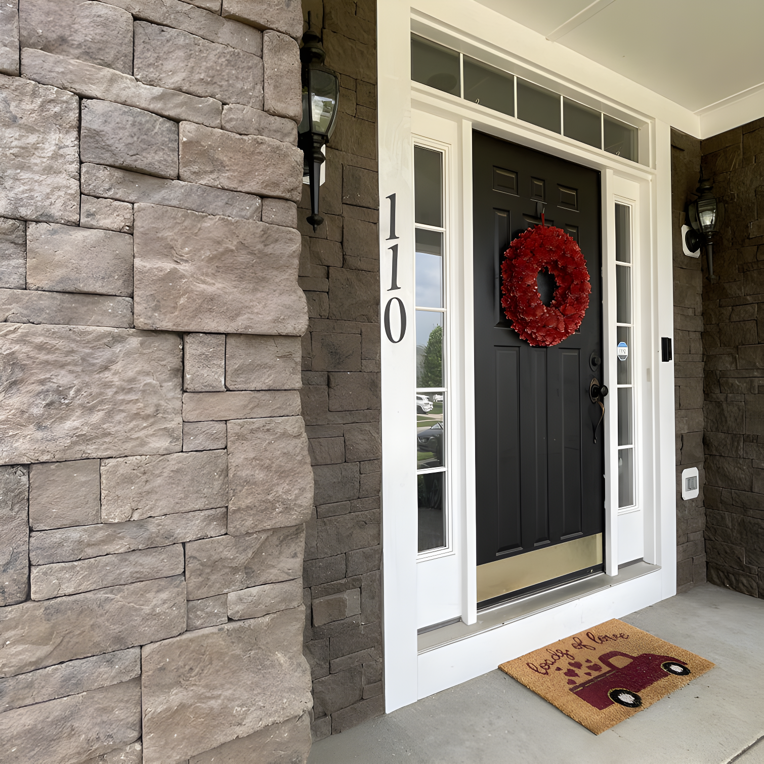 Georgetown Run Flat Faux Stone Non-Rated Wall Paneling Indoor-Outdoor (Random Width + Length, 14.25 sq. ft. per box)