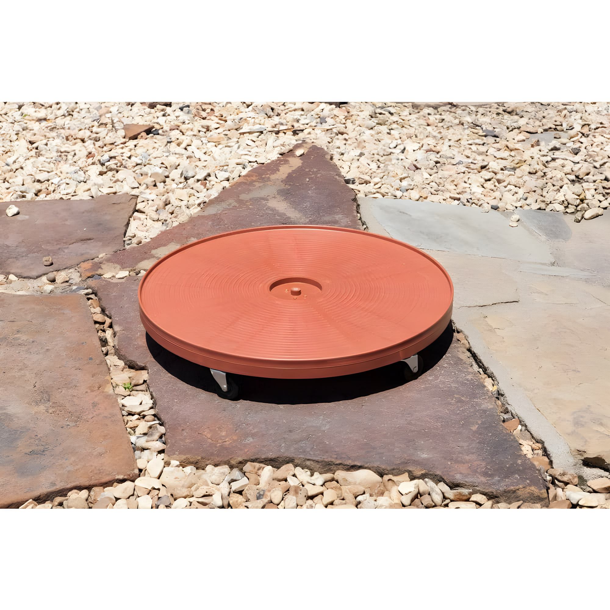 DeVault Heavy Duty Plastic Plant Dolly, Terracotta, 24in