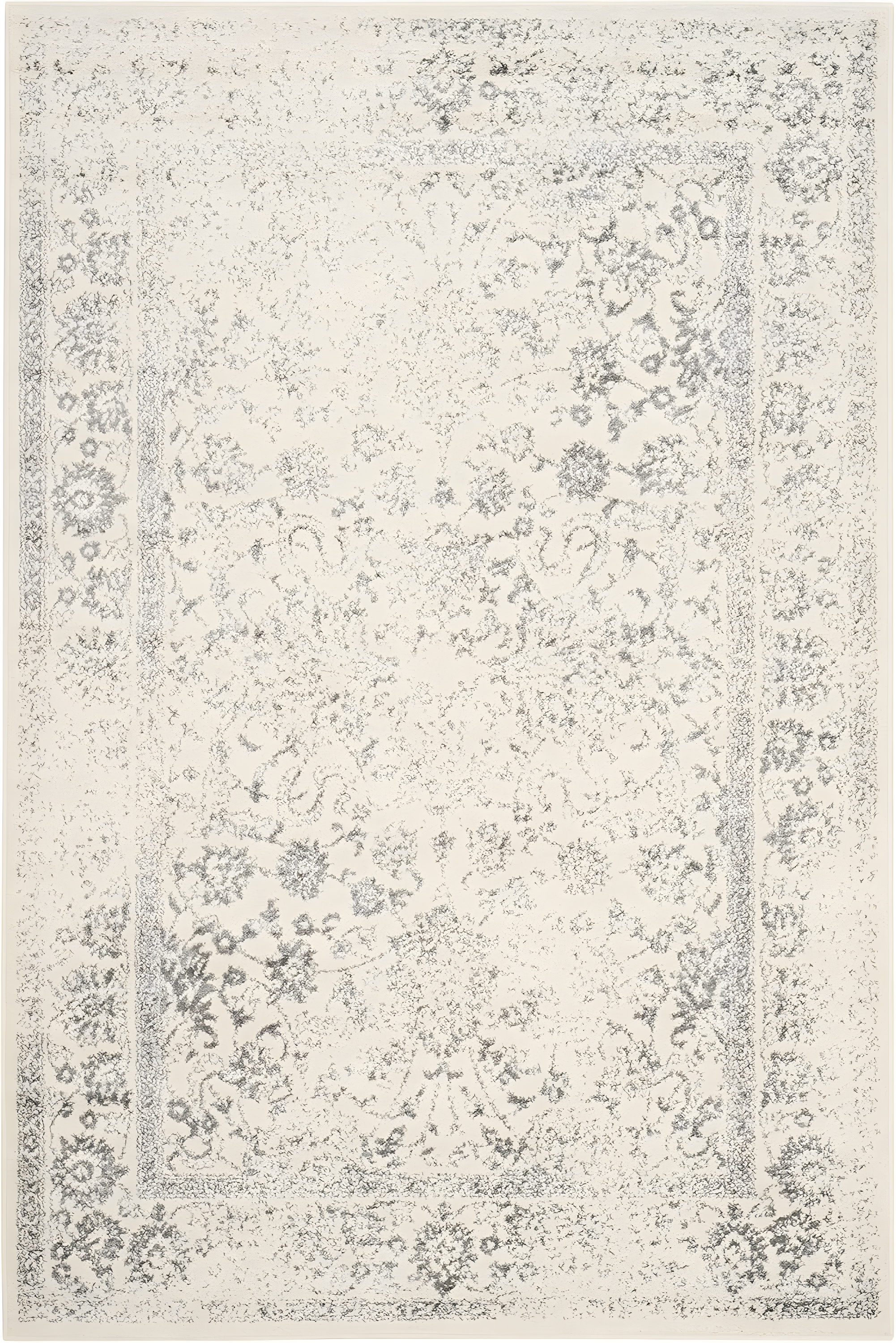Adirondack ADR109 Machine Made Indoor Area Rug - Ivory/Silver - 4'x6' - Safavieh