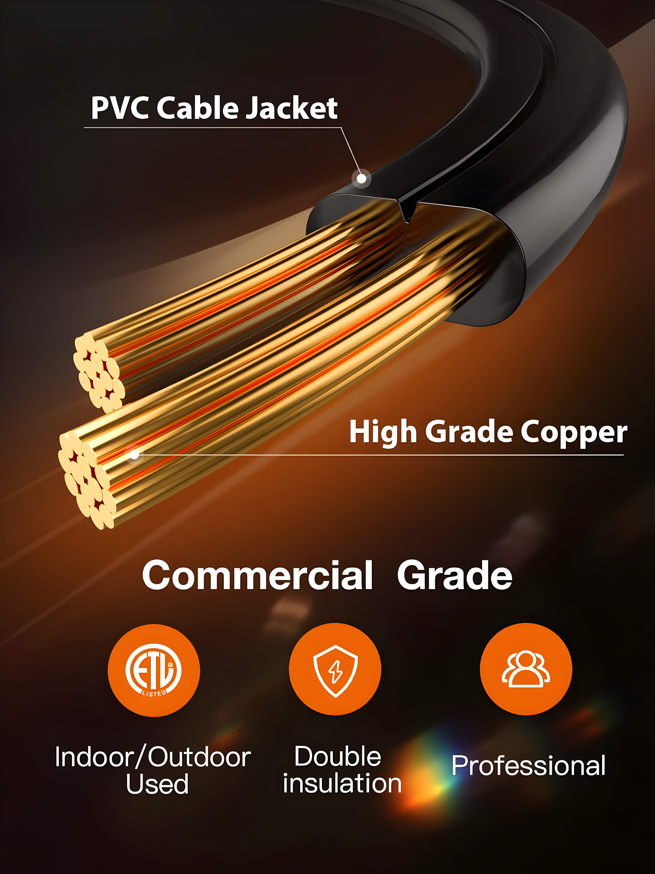 addlon 48 FT Outdoor String Lights Commercial Grade Weatherproof Strand, 18 Edison Vintage Bulbs, 15 Hanging Sockets (3 Spare Bulbs), ETL Listed Heavy-Duty Decorative Christmas Lights for Patio Garden