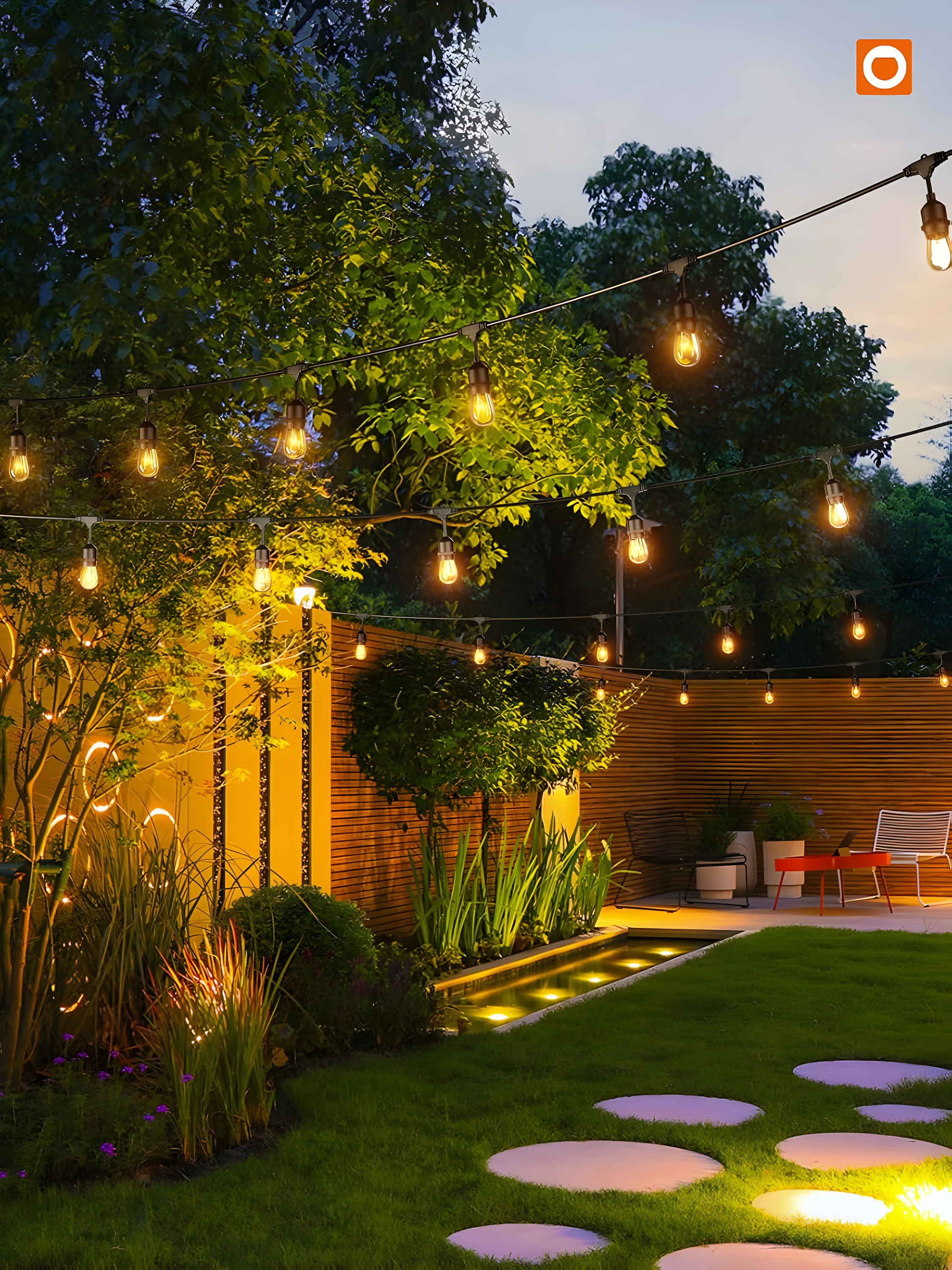 addlon 48 FT Outdoor String Lights Commercial Grade Weatherproof Strand, 18 Edison Vintage Bulbs, 15 Hanging Sockets (3 Spare Bulbs), ETL Listed Heavy-Duty Decorative Christmas Lights for Patio Garden
