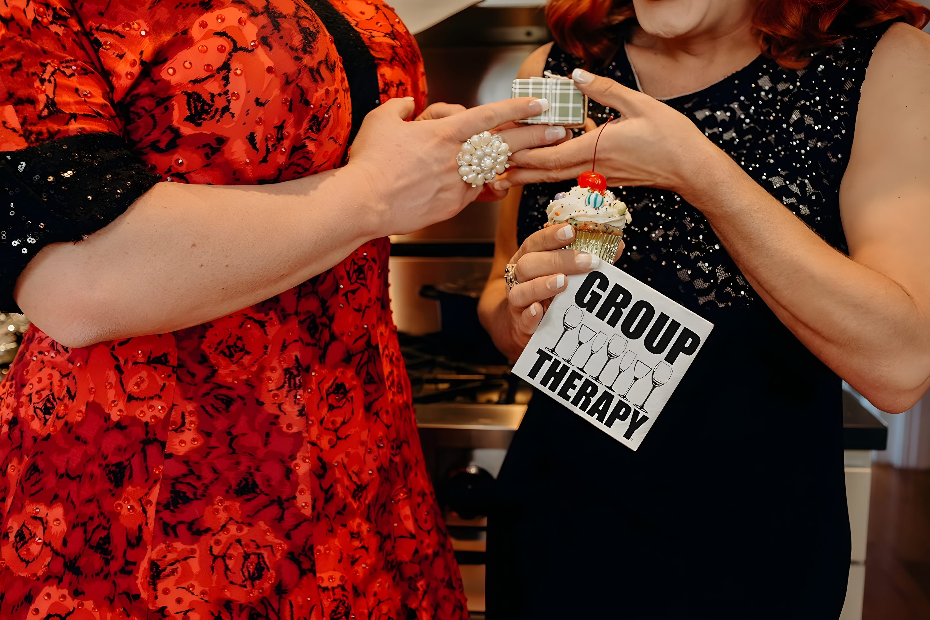 Funny Napkins - GROUP THERAPY - Boutique Cocktail Napkin, 5"X5", Pack Of 20 Napkins For Parties And Entertaining