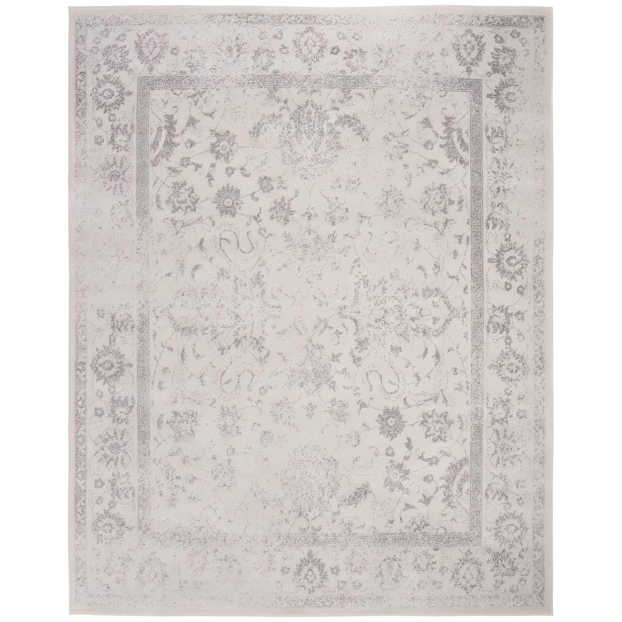 Adirondack ADR109 Machine Made Indoor Area Rug - Ivory/Silver - 8'x10' - Safavieh