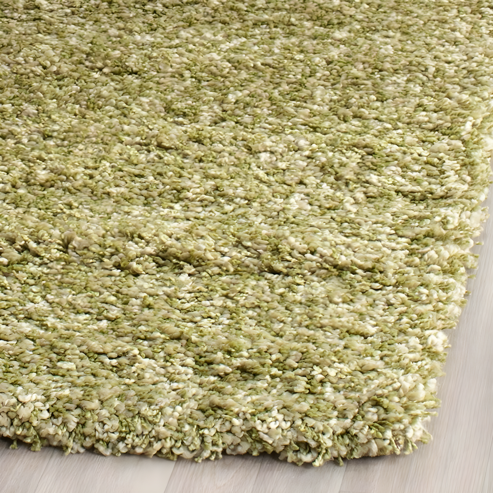 California Shag SG151 Power Loomed Indoor Runner Rug - Green - 2'3"x9' - Safavieh