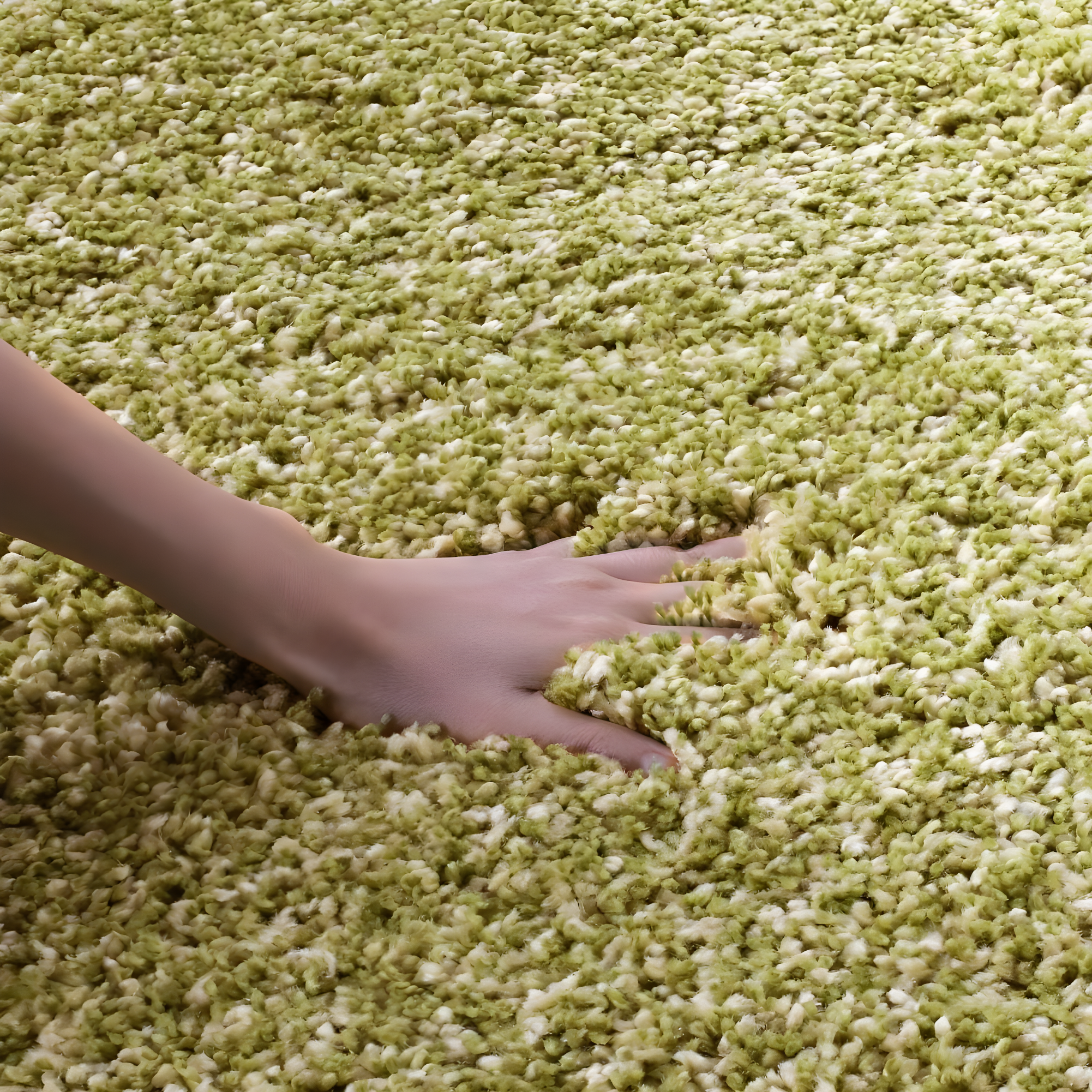 California Shag SG151 Power Loomed Indoor Runner Rug - Green - 2'3"x9' - Safavieh
