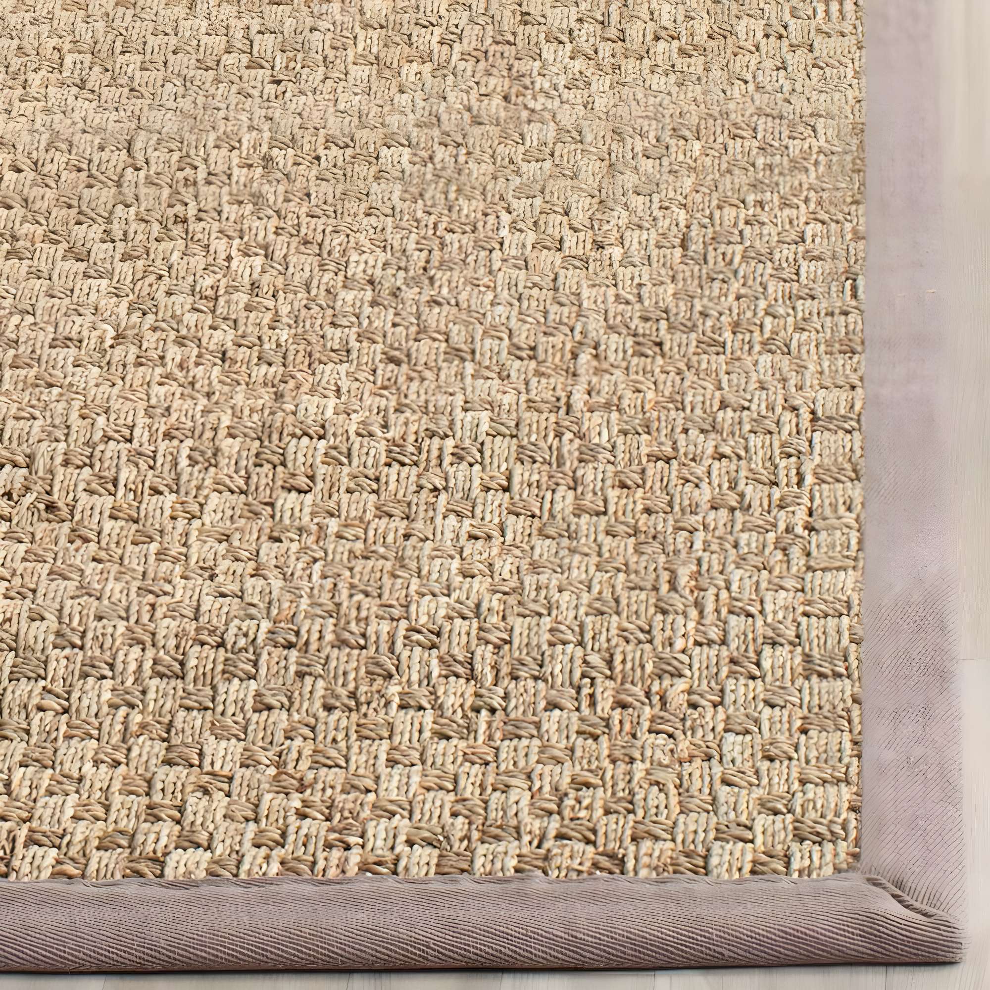 Natural Fiber NF114 Power Loomed Indoor Area Rug - Natural/Grey - 7'x7' - Safavieh.