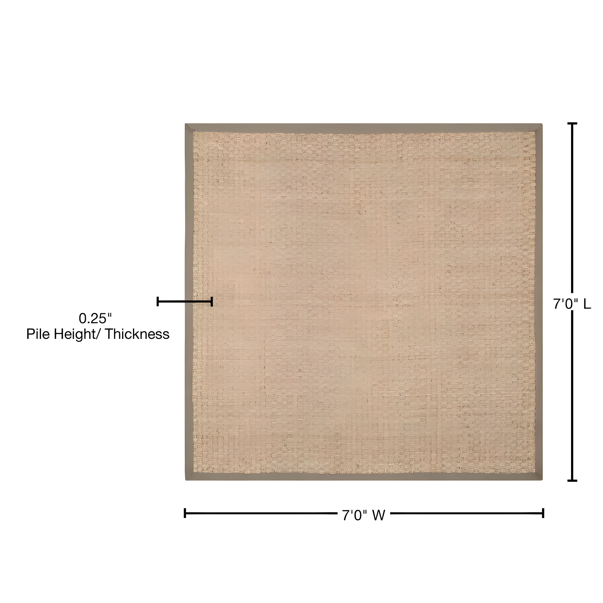 Natural Fiber NF114 Power Loomed Indoor Area Rug - Natural/Grey - 7'x7' - Safavieh.