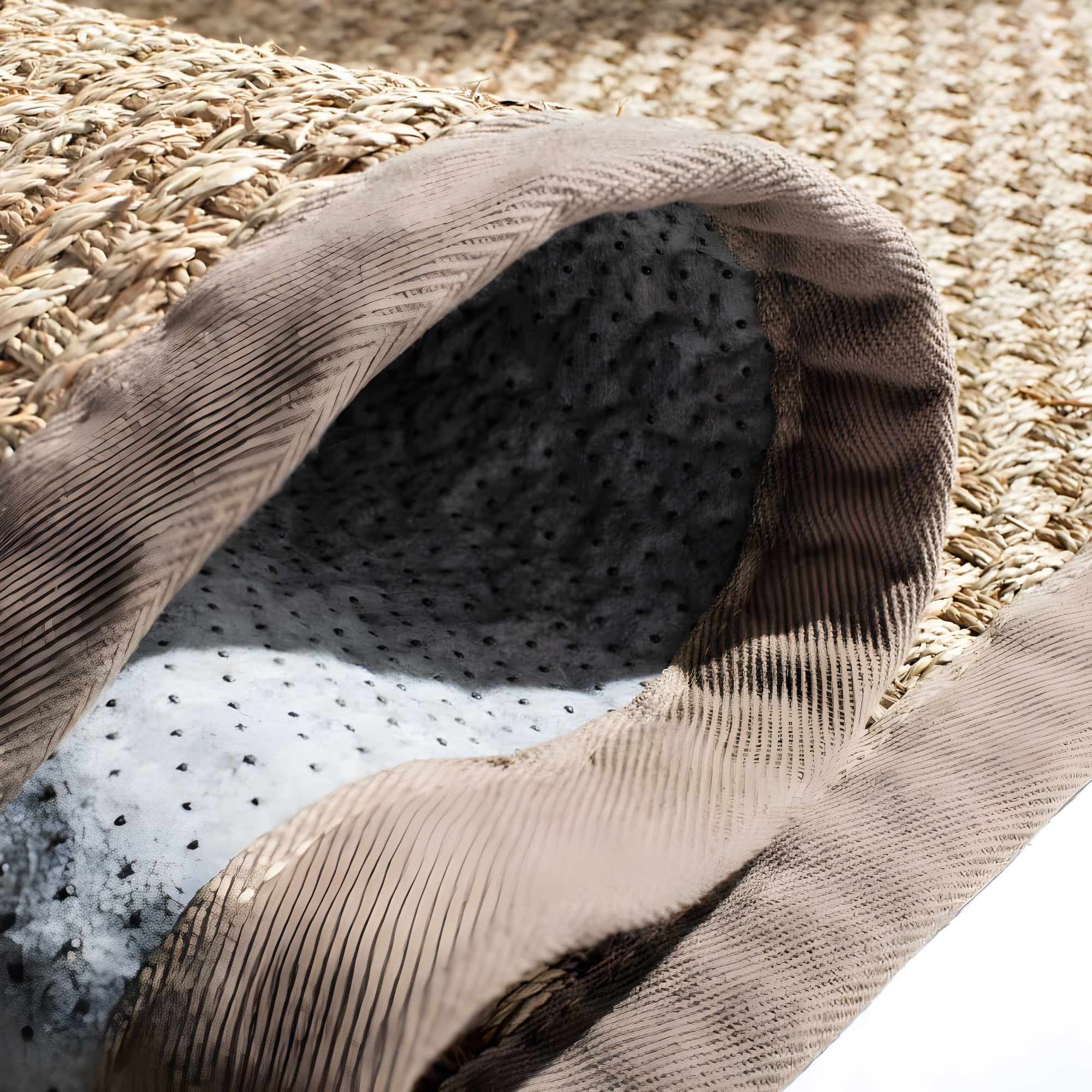 Natural Fiber NF114 Power Loomed Indoor Area Rug - Natural/Grey - 7'x7' - Safavieh.
