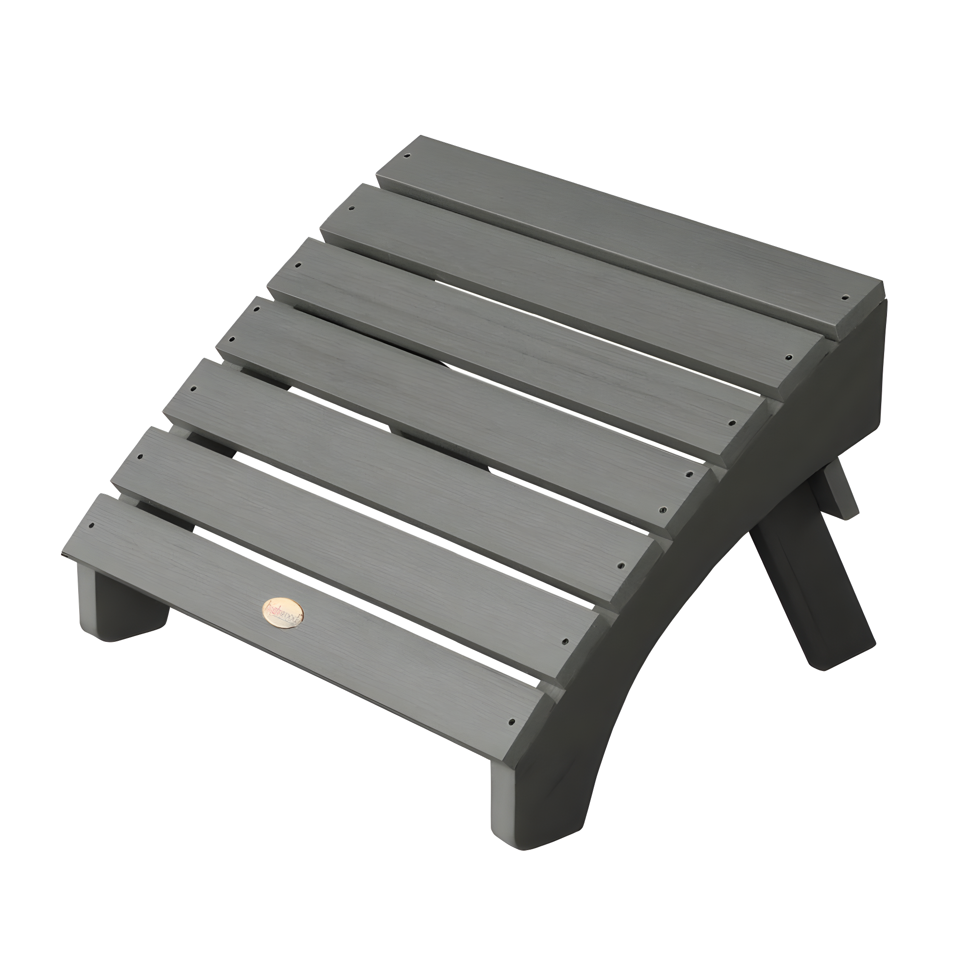 Folding Adirondack Patio Ottoman Coastal Teak Gray - highwood: All-Weather, Water-Resistant, No Assembly Required
